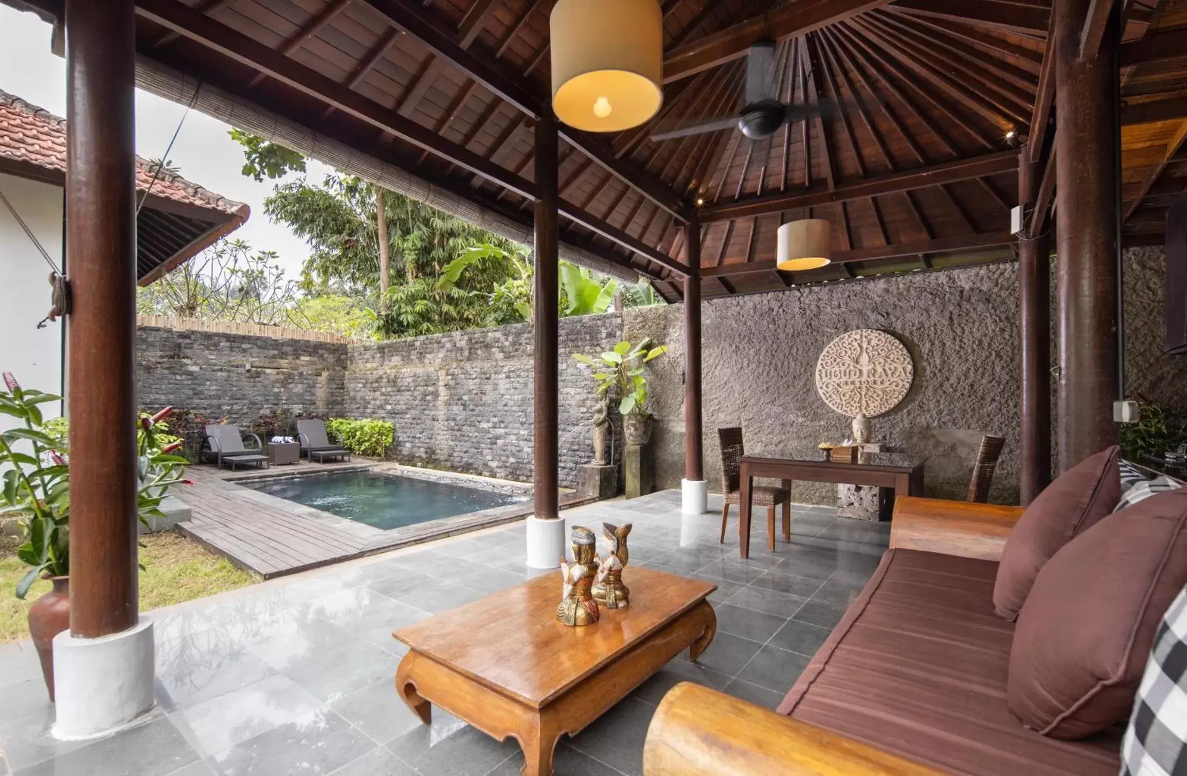 Seating area in Ubud Raya Villa