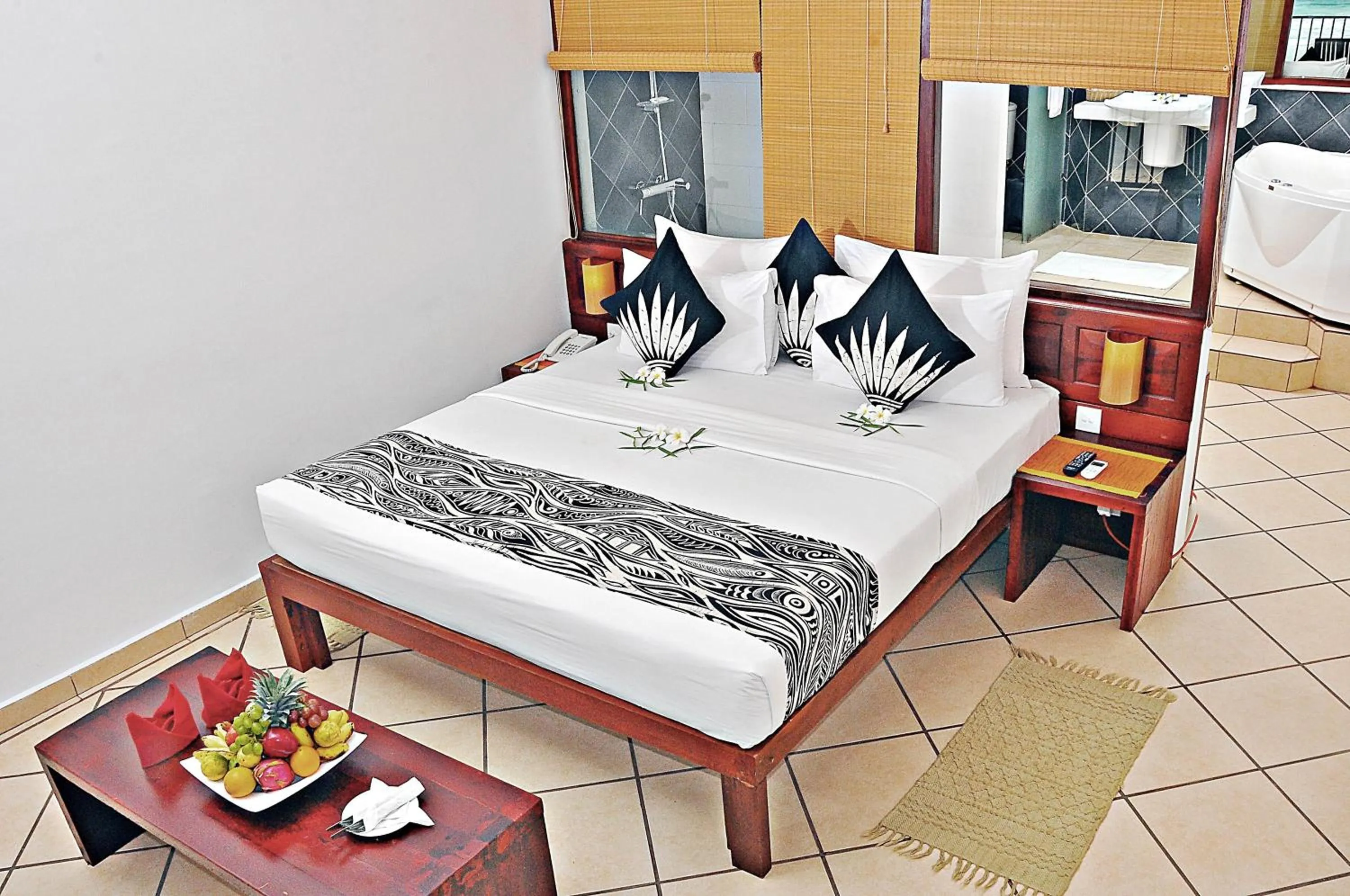 Bed in The Long Beach Resort & Spa