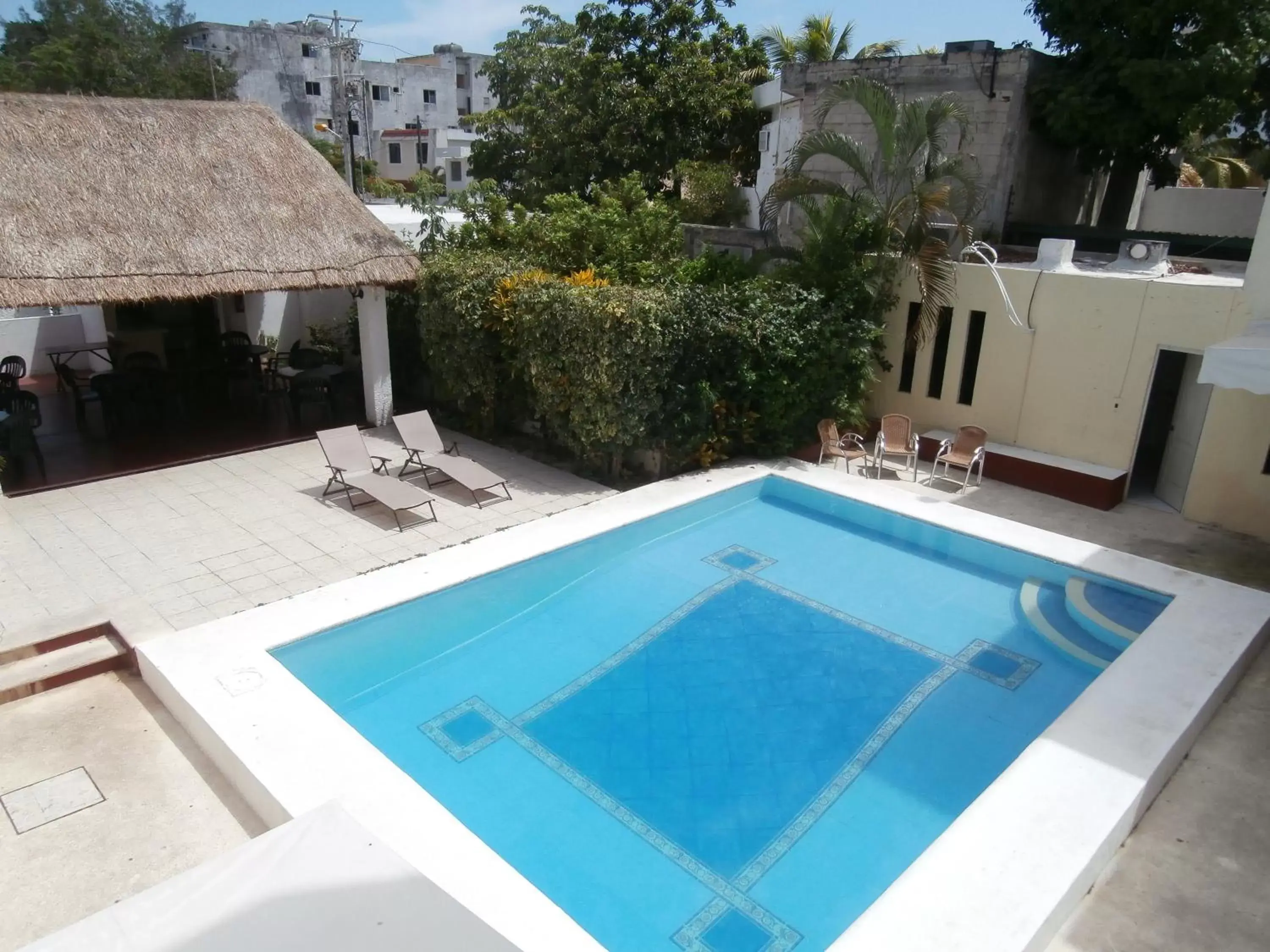 Decorative detail, Swimming Pool in Hotel Hacienda Cancun