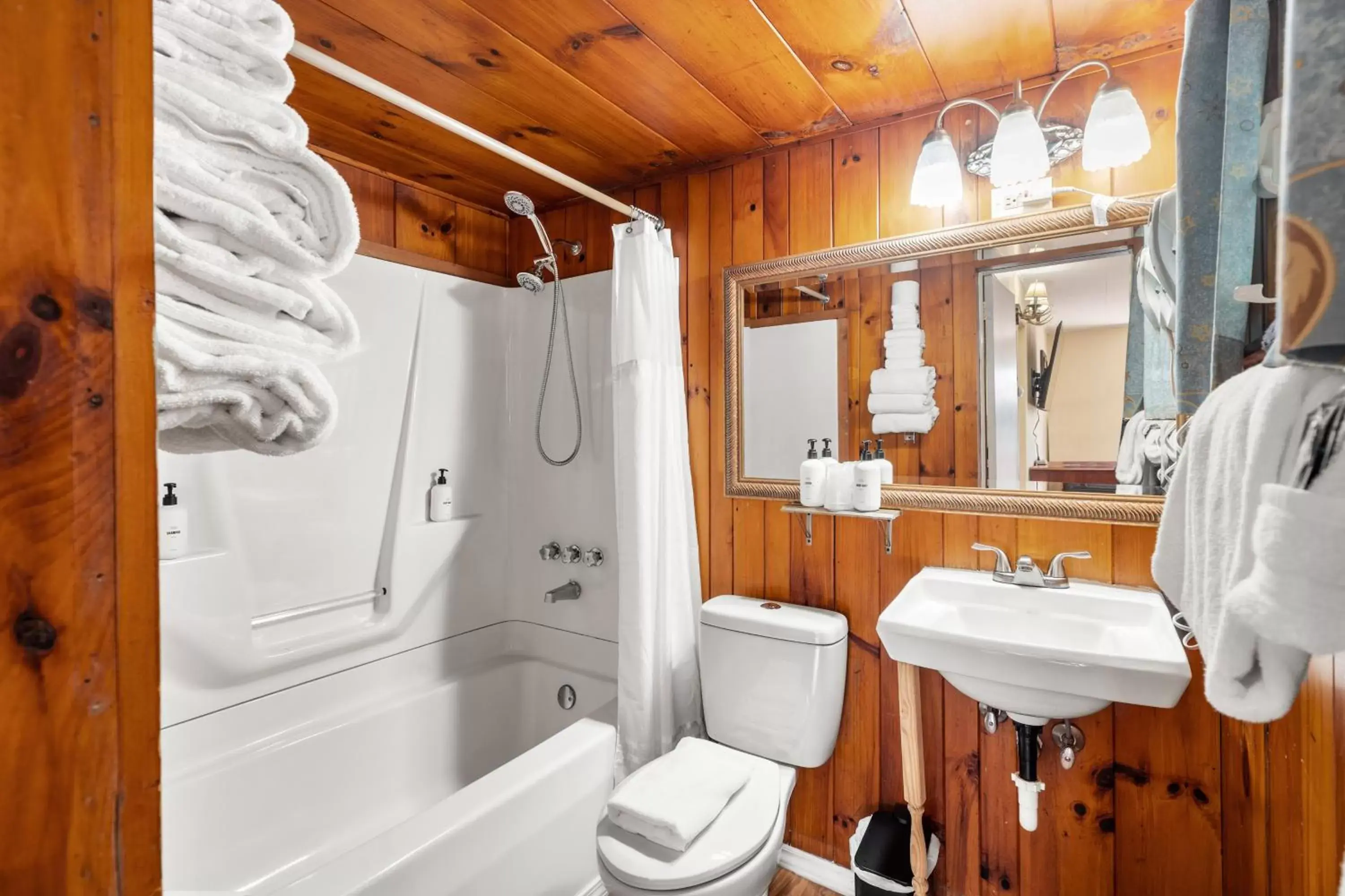 Shower, Bathroom in CedarWood Inn