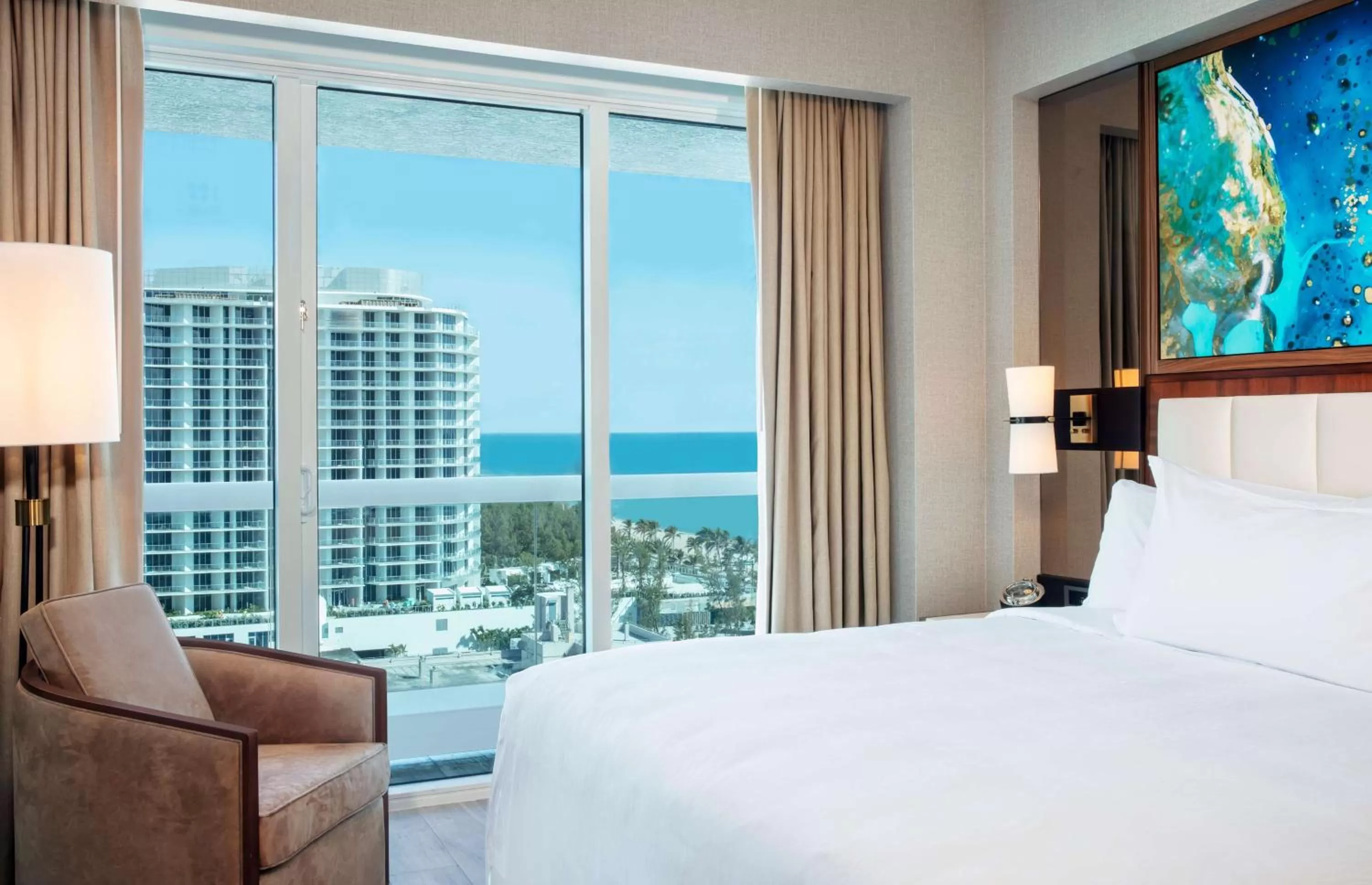 Bed in Conrad Fort Lauderdale Beach