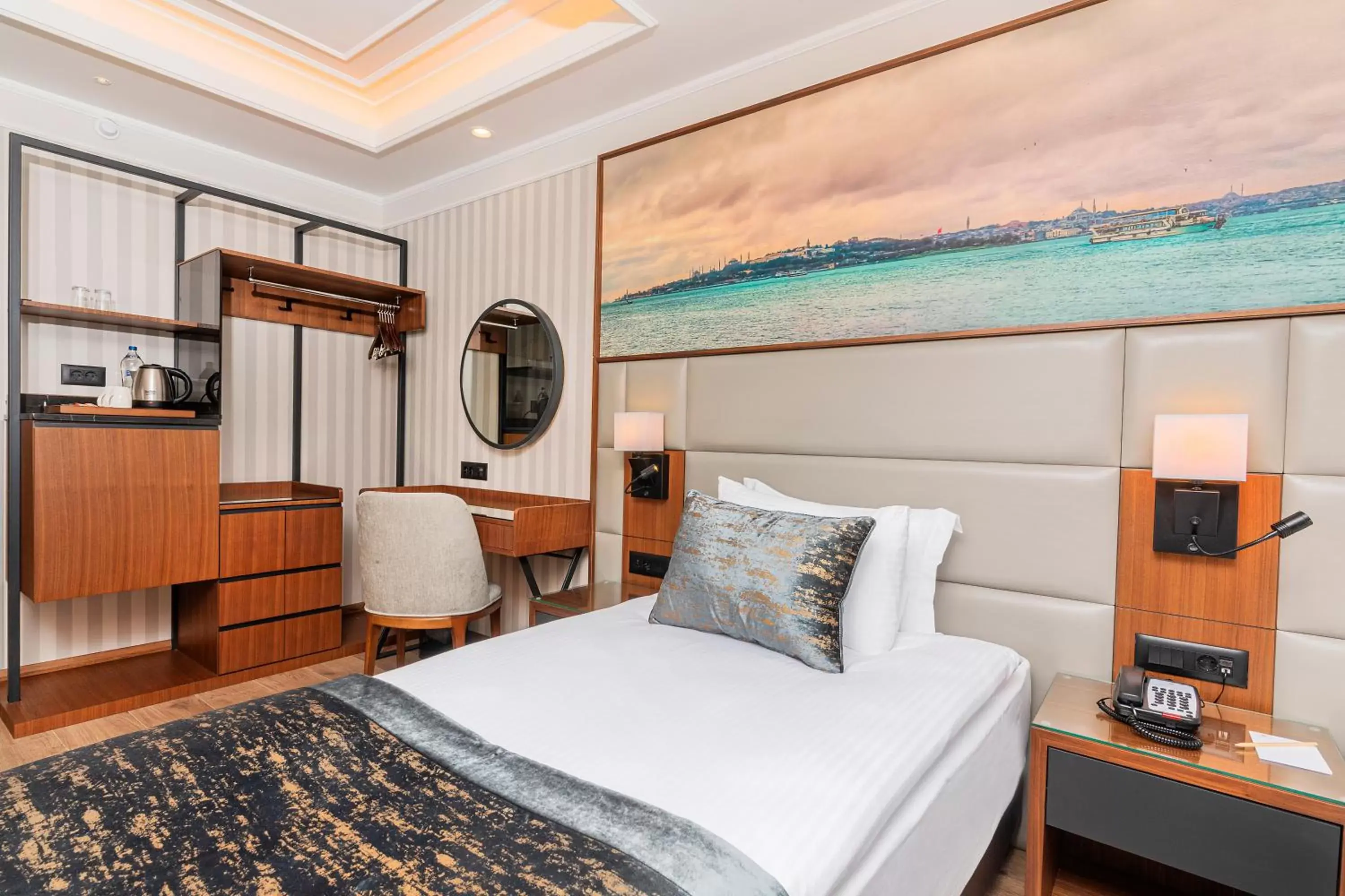 Bed in Mukarnas Pera Hotel
