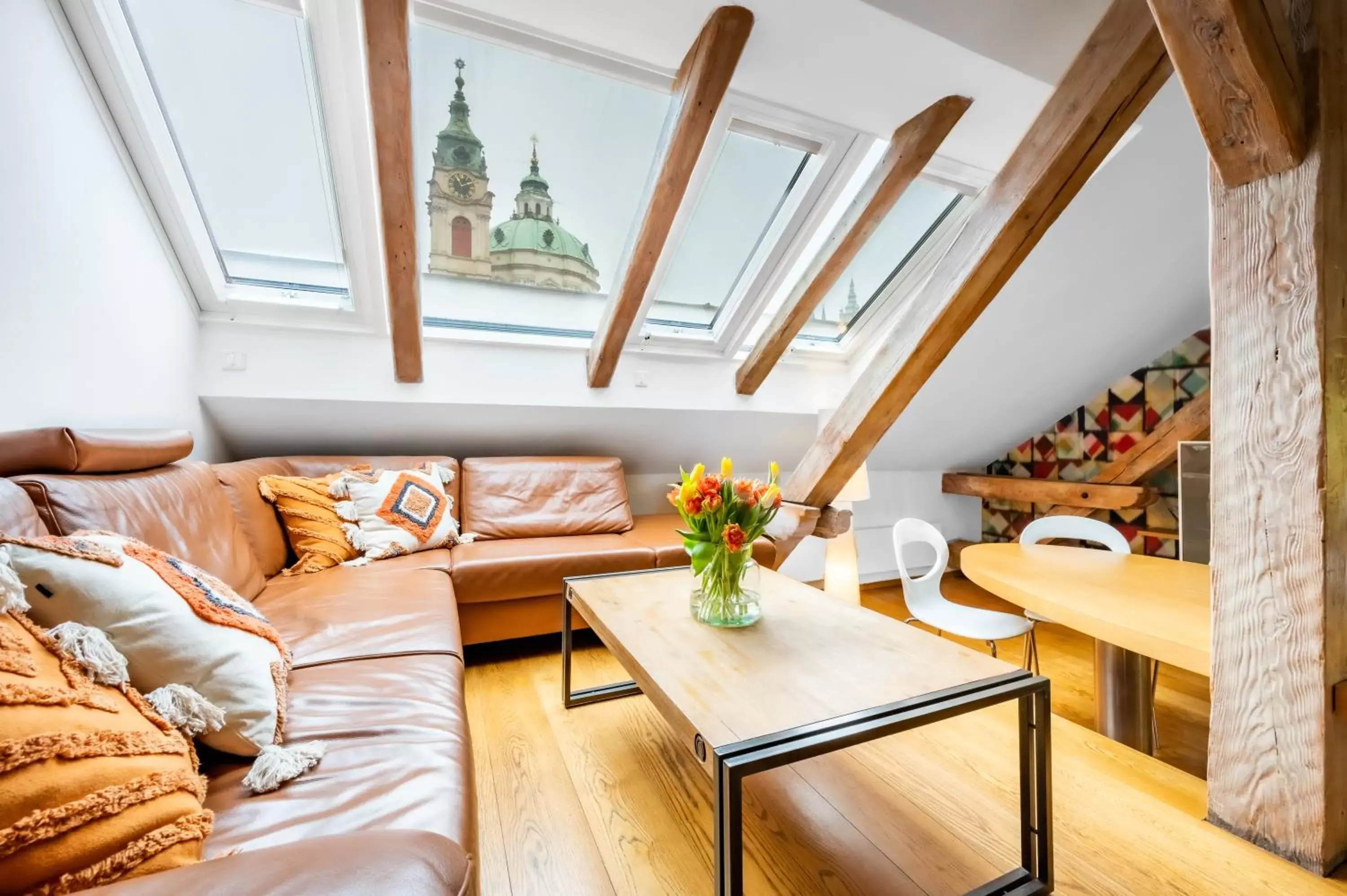 View (from property/room), Seating Area in Malostranská Residence