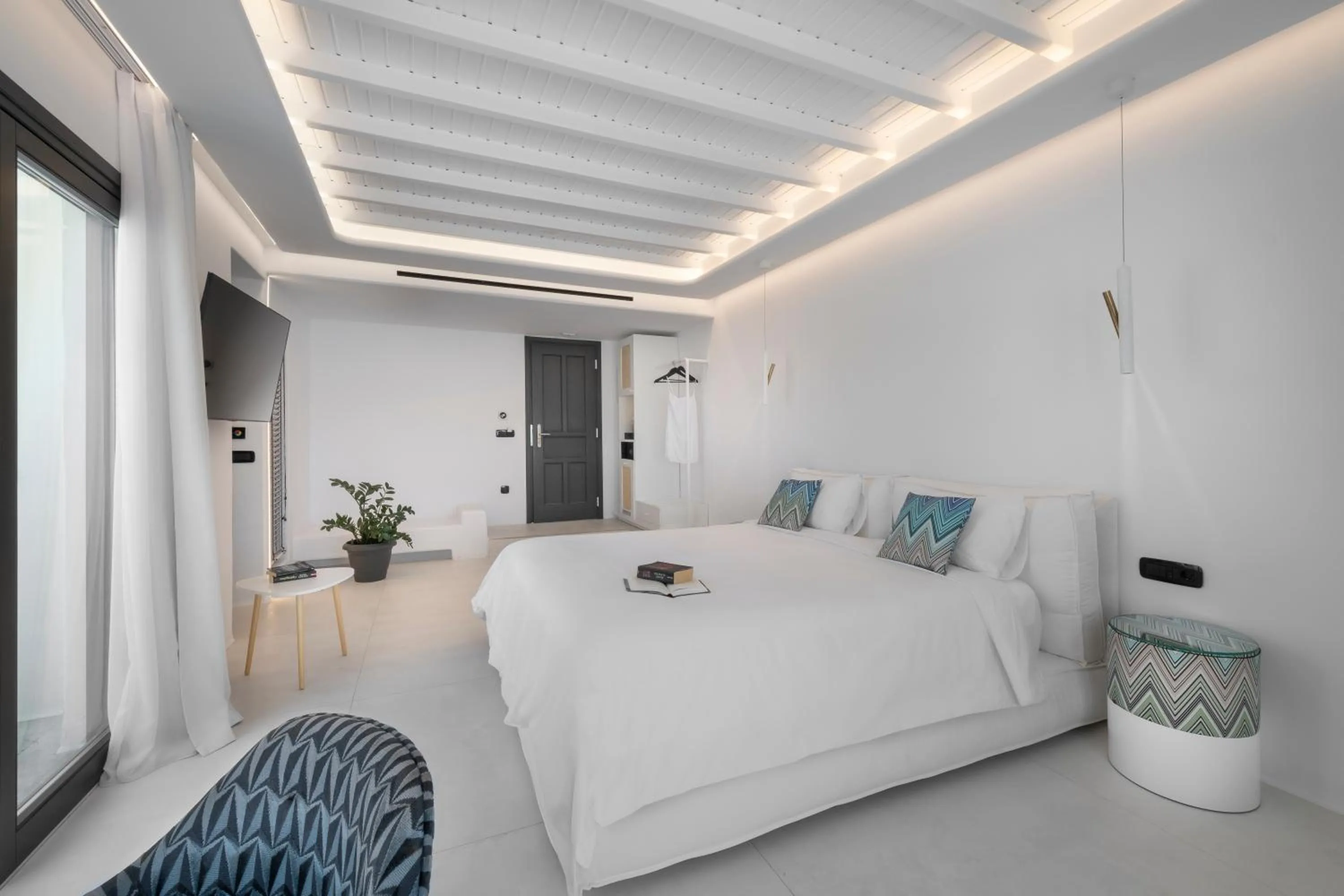 Bed in Deliades Hotel