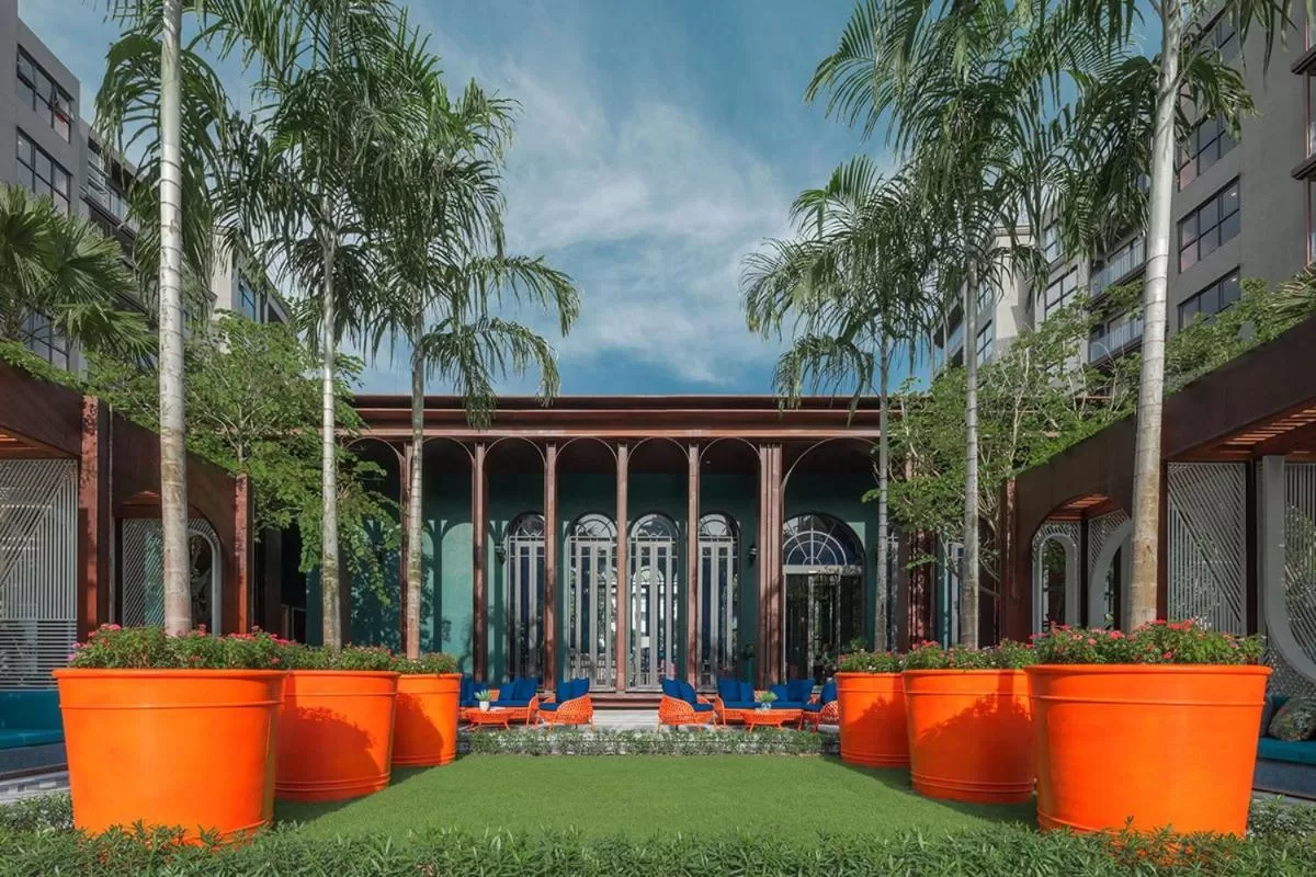 Garden in Huahin mountain view room near the beach