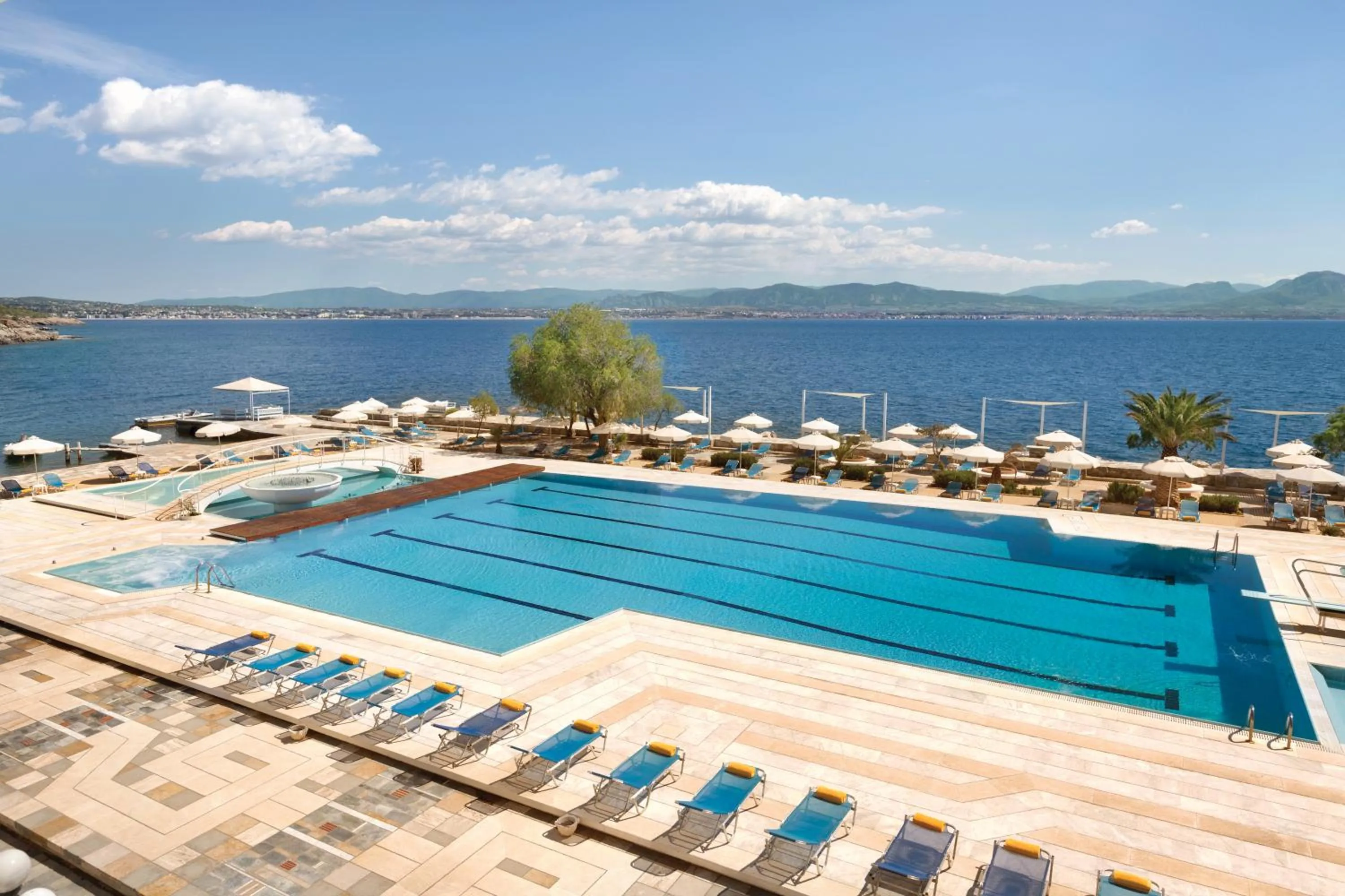 Pool view in Ramada Loutraki Poseidon Resort