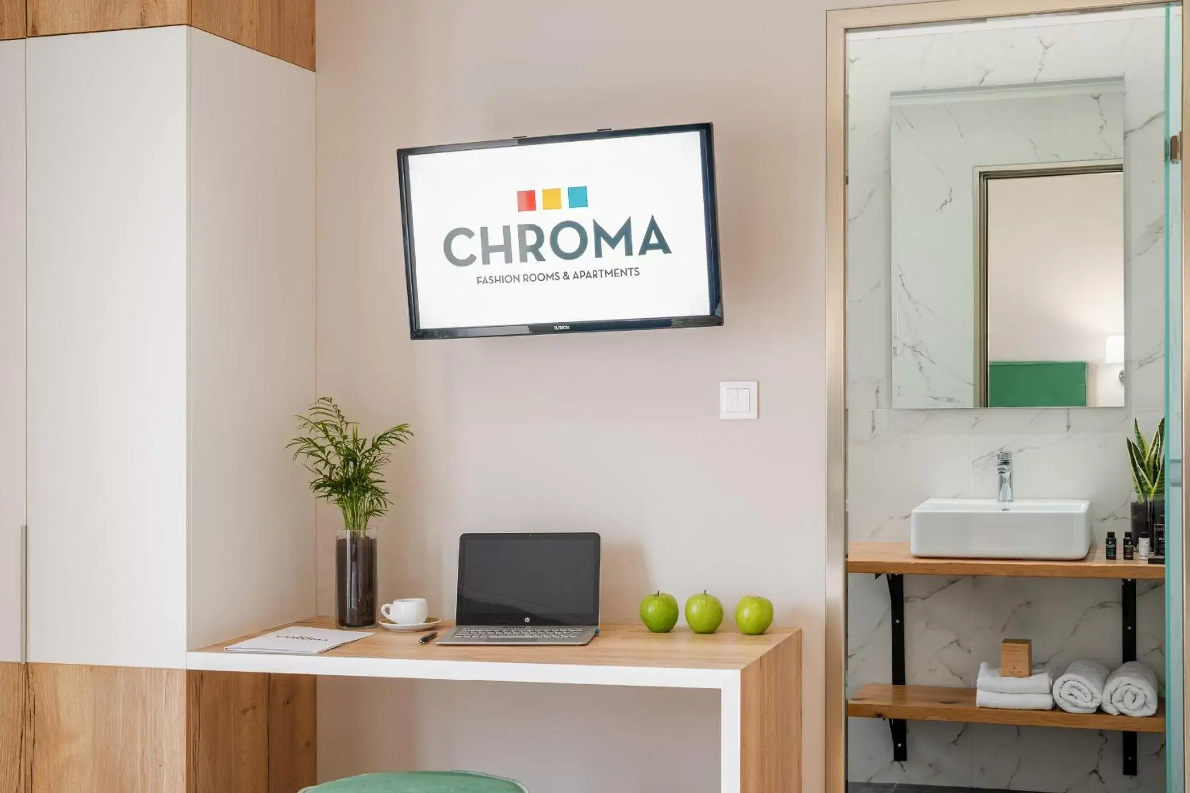 TV/Entertainment Center in CHROMA FASHION ROOMS & APARTMENTS