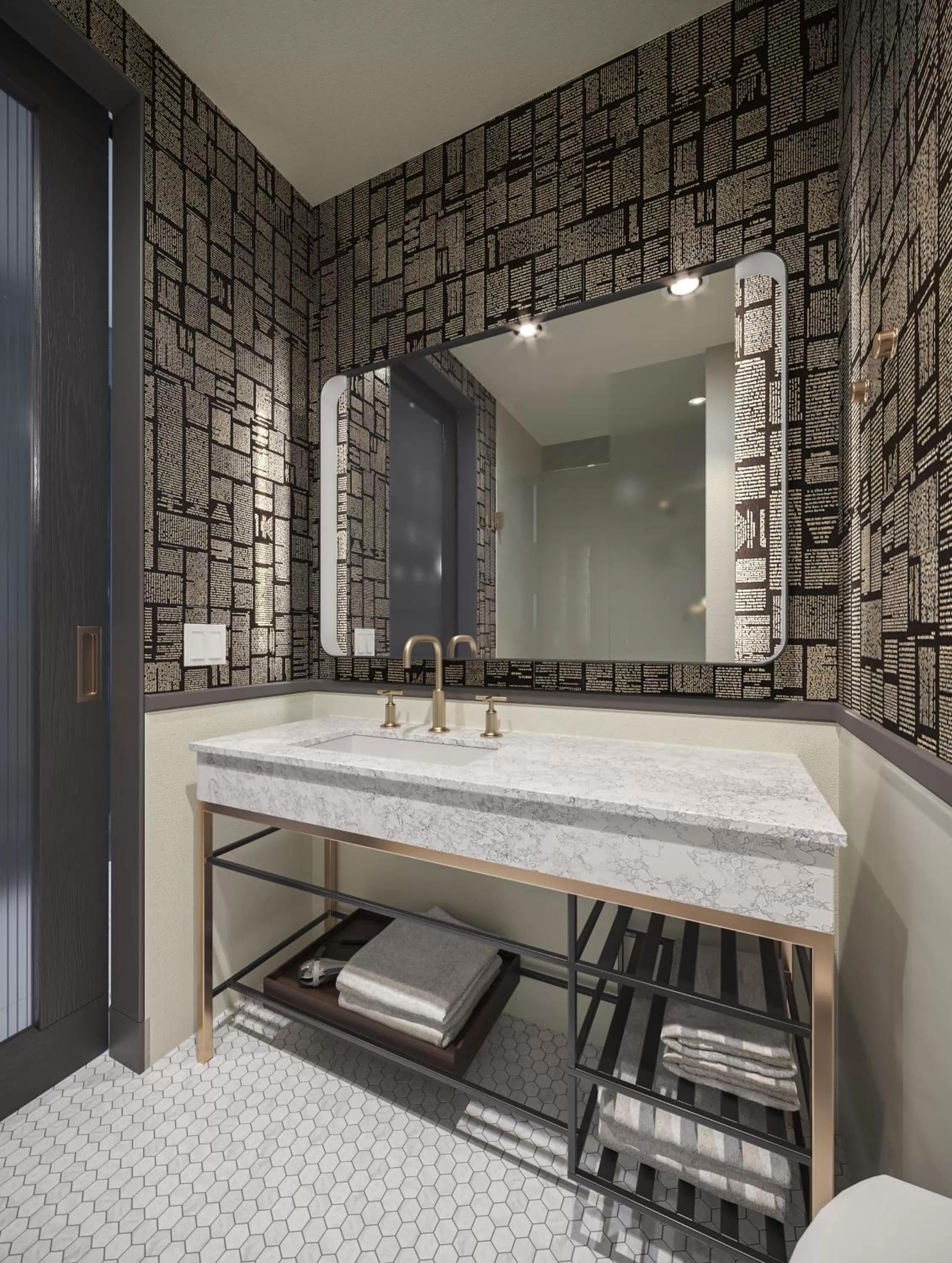 Bathroom in The Slate Hotel Denver Downtown, Tapestry by Hilton