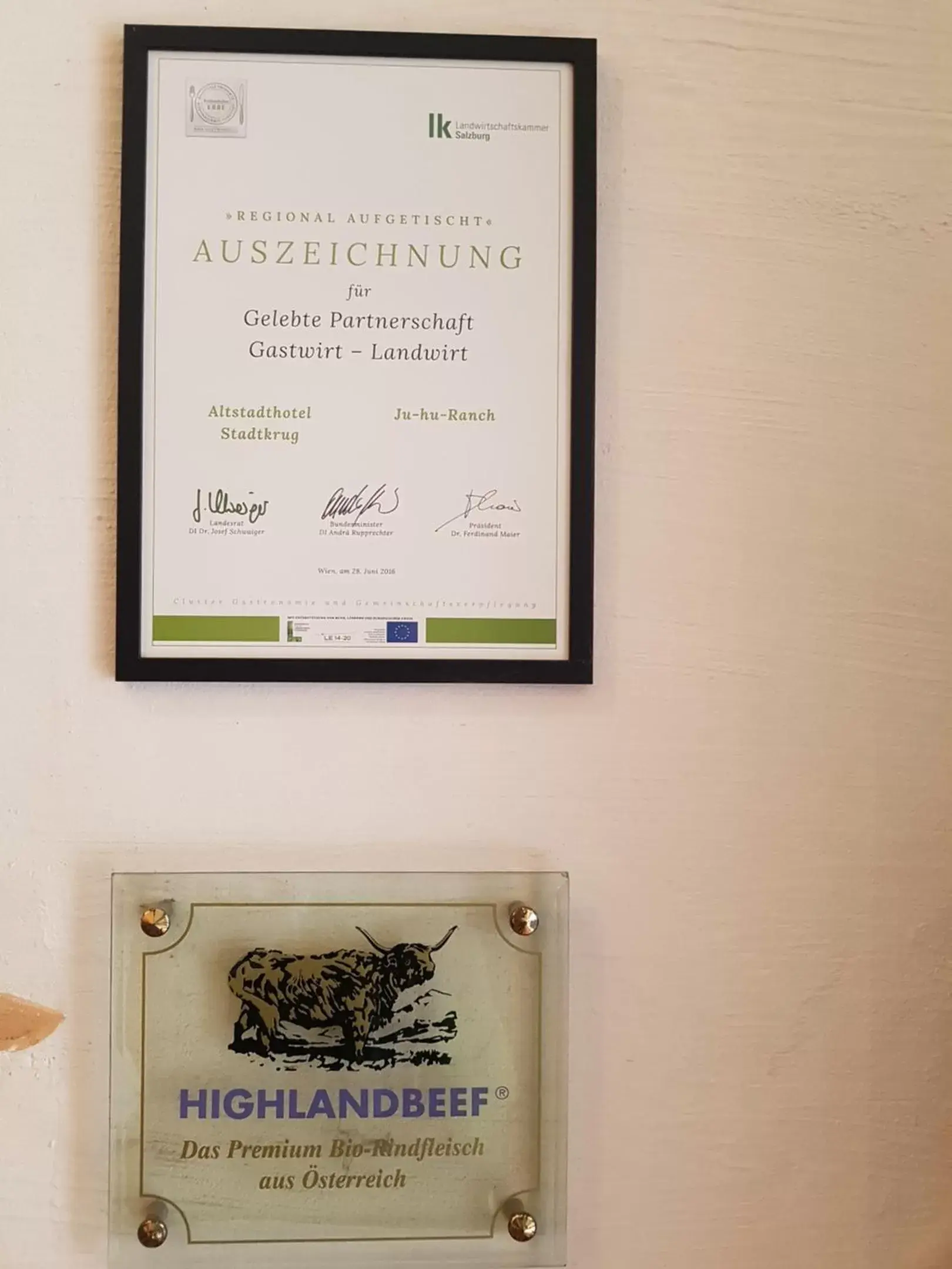 Logo/Certificate/Sign, Logo/Certificate/Sign/Award in Altstadt Hotel Stadtkrug