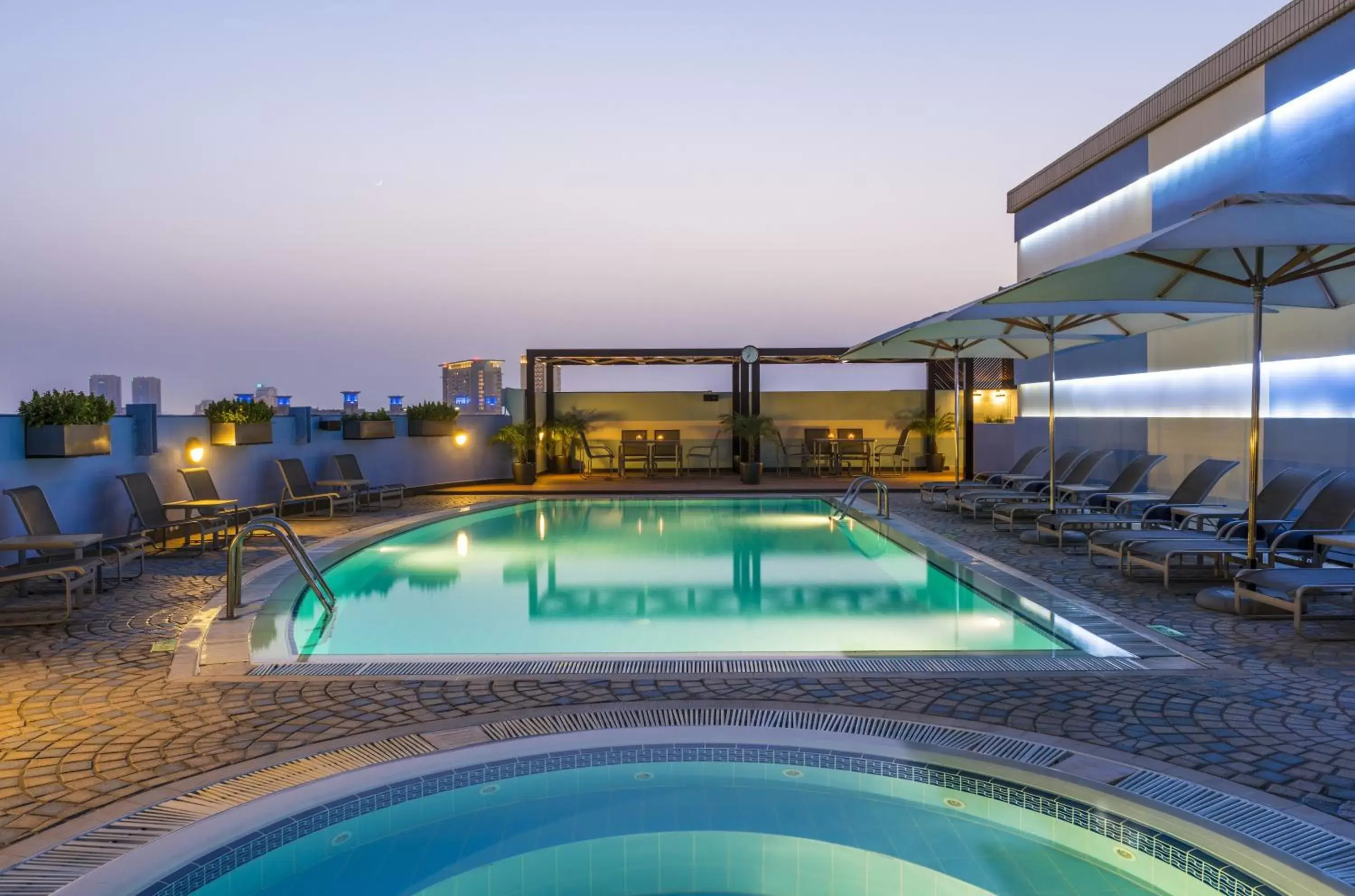 Lounge or bar, Swimming Pool in Coral Dubai Deira Hotel