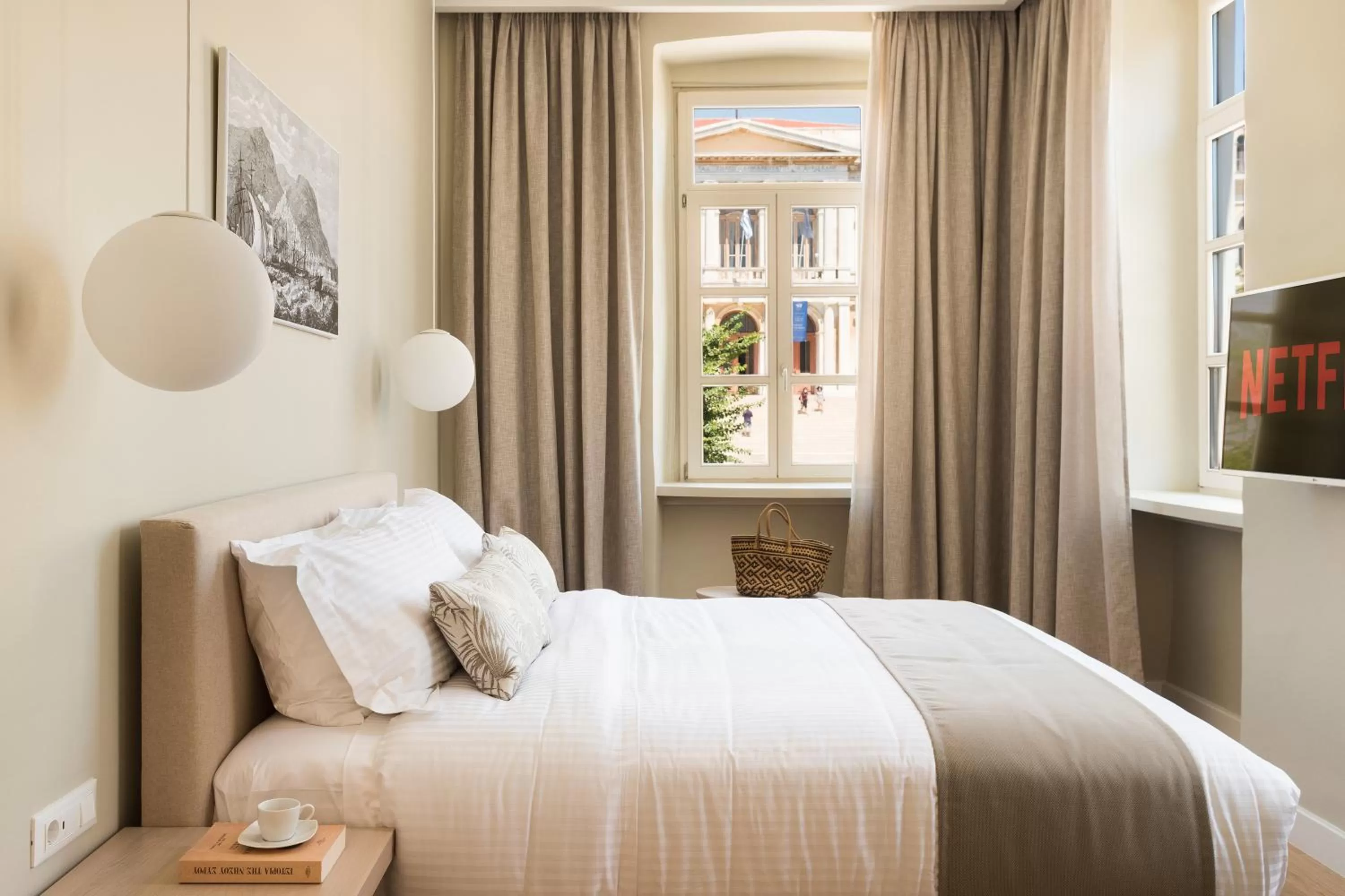 Nearby landmark, Bed in SYROS SOUL LUXURY SUITES