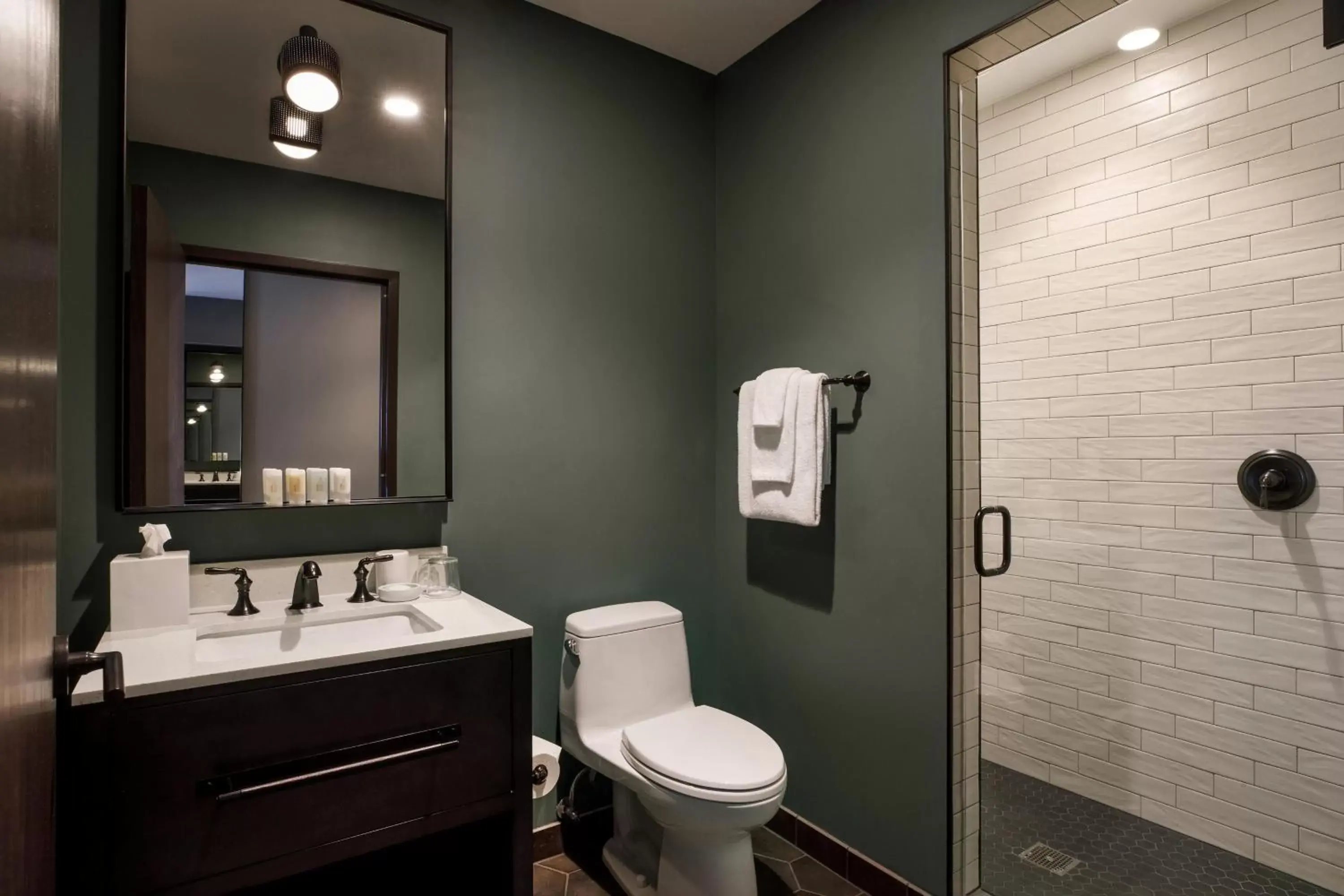 Bathroom in Cyrus Hotel, Topeka, a Tribute Portfolio Hotel
