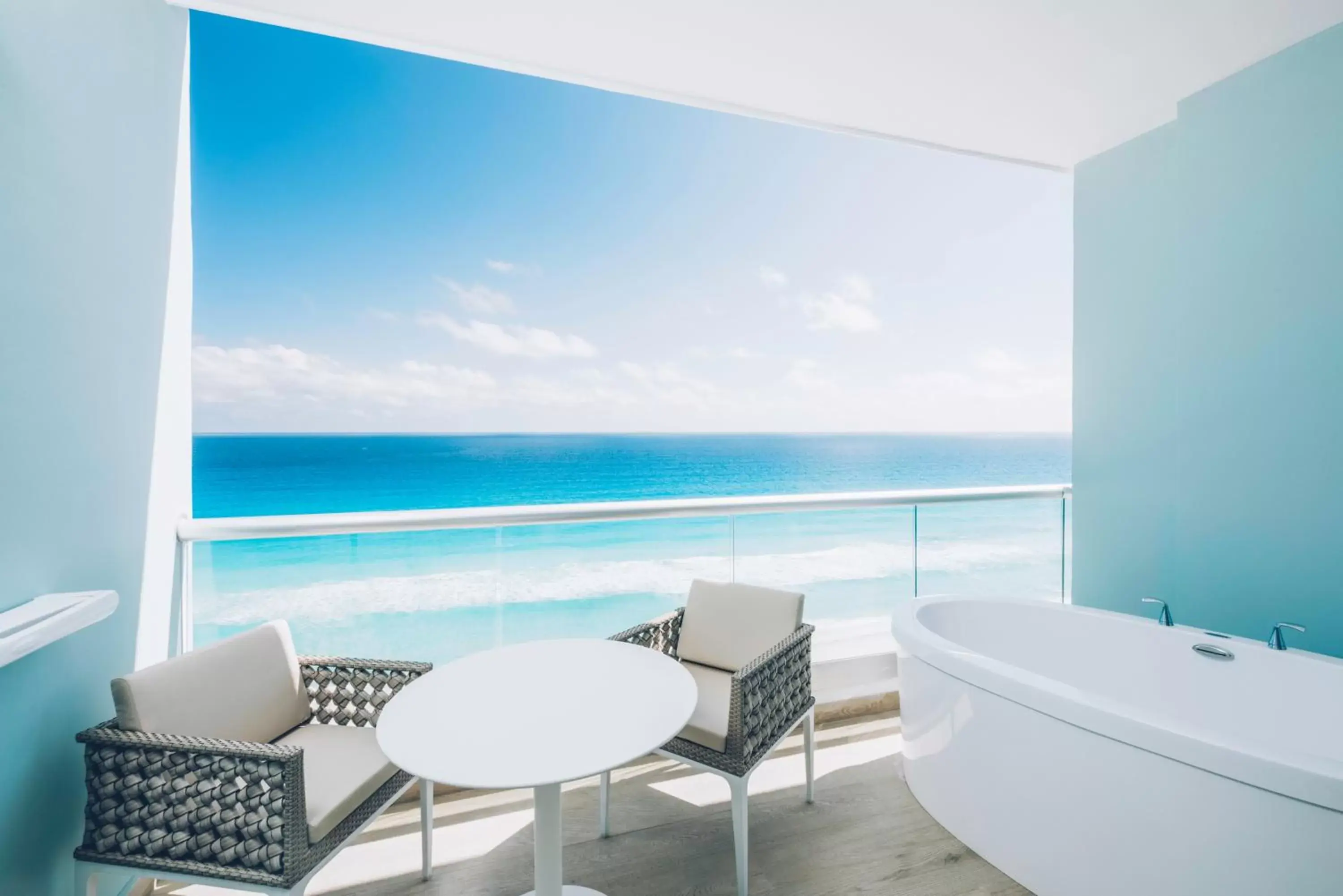 Junior Suite Ocean Front Superior (2 Adults) in Coral Level at Iberostar Selection Cancun
