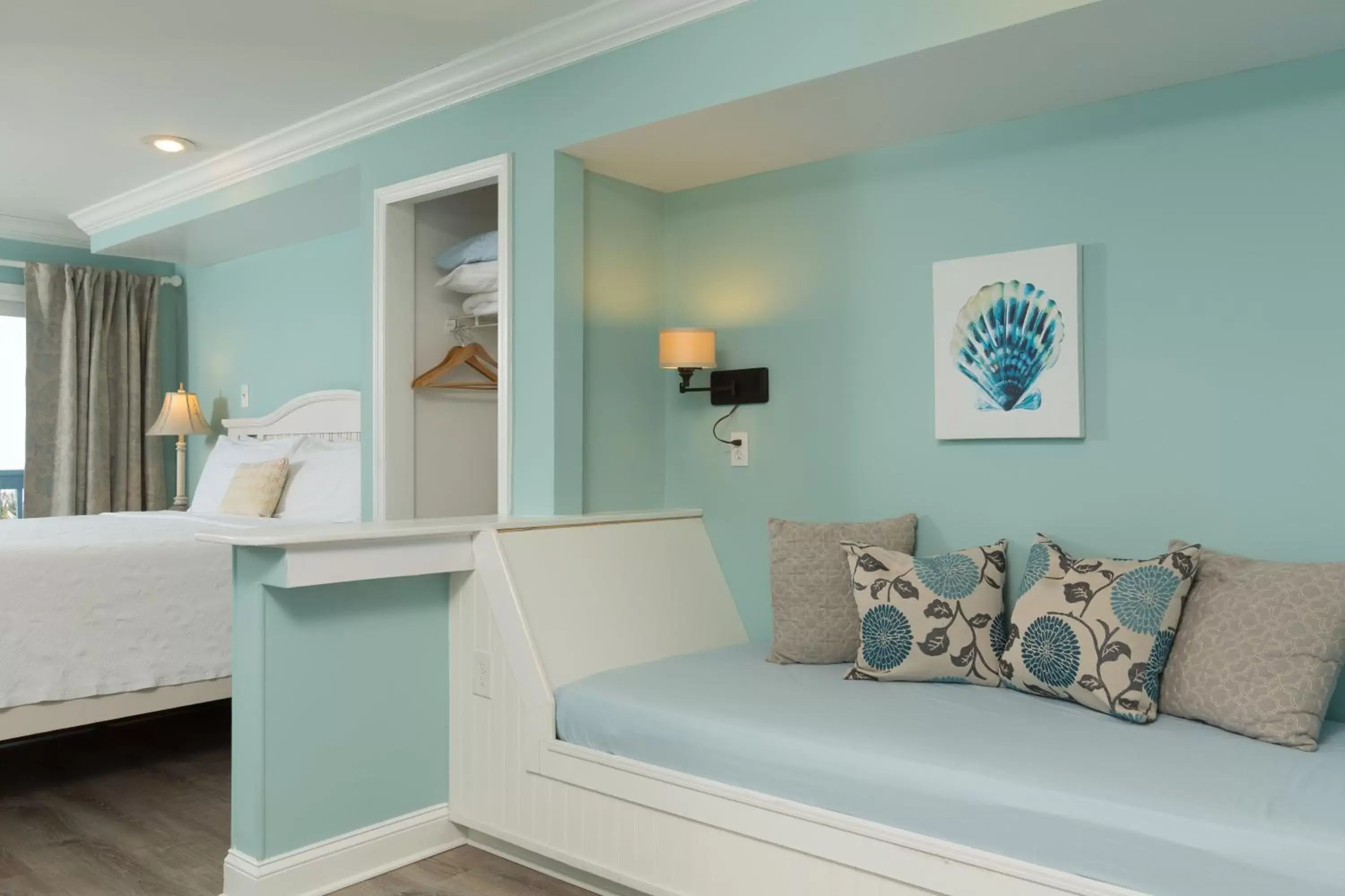 Bed, Seating Area in The Saint Augustine Beach House