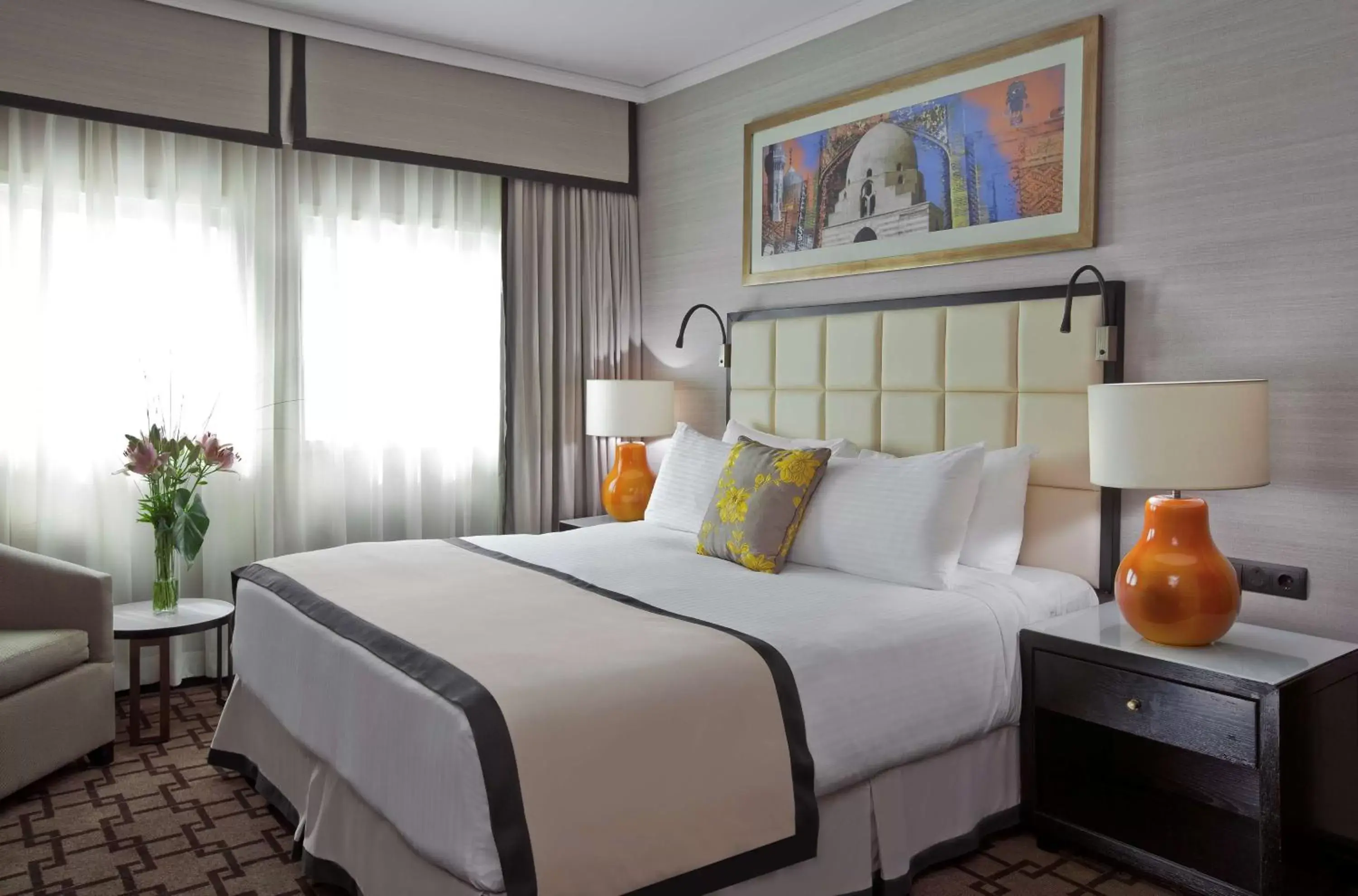 Bed in Hilton Cairo Heliopolis Hotel