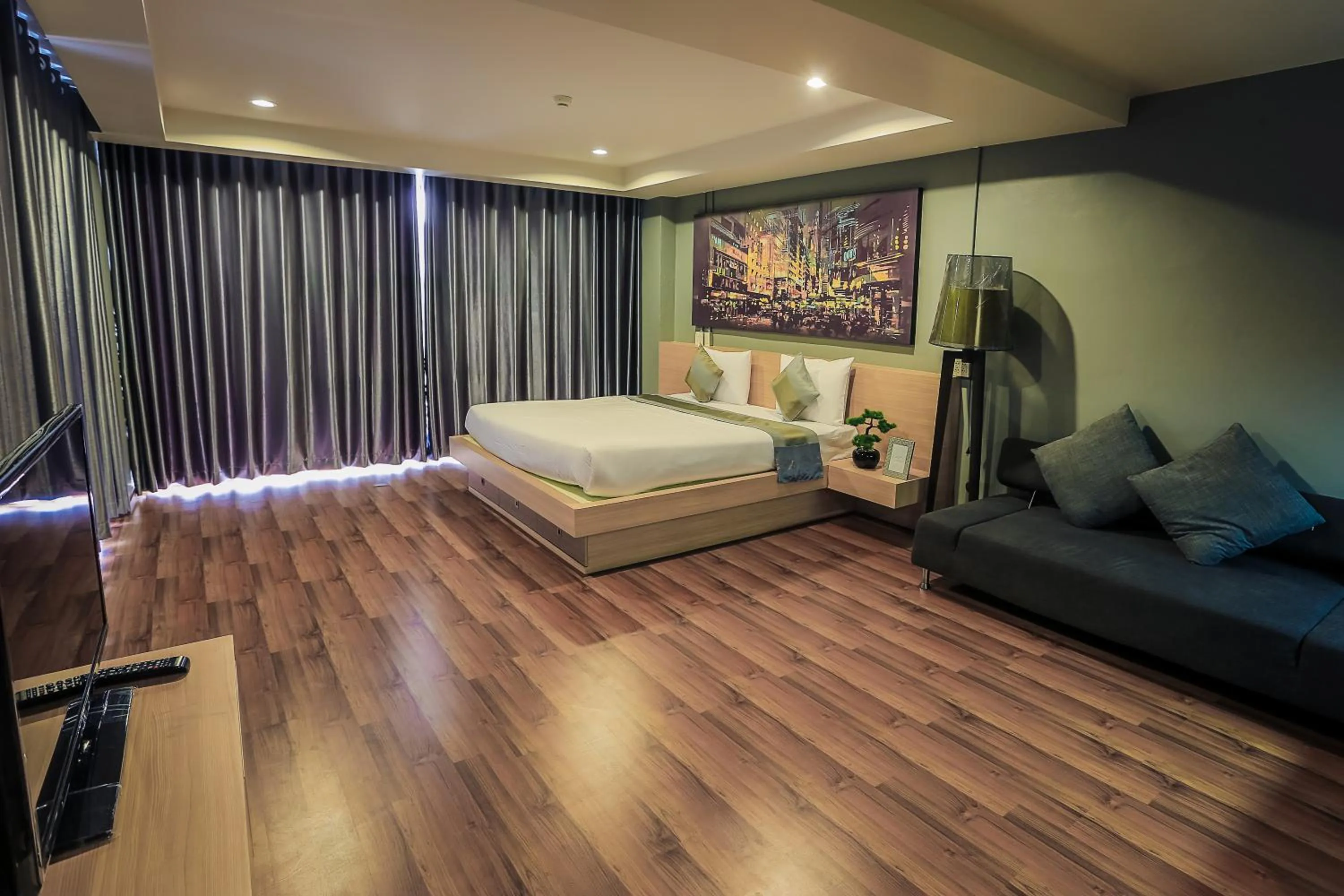 Photo of the whole room, Bed in The Bedroom