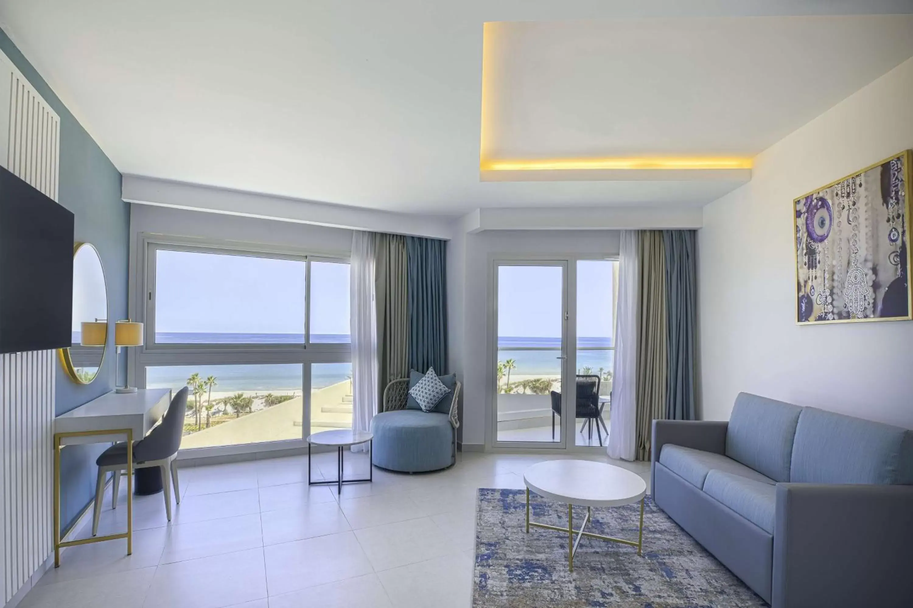 Bedroom, Sea View in Hilton Skanes Monastir Beach Resort