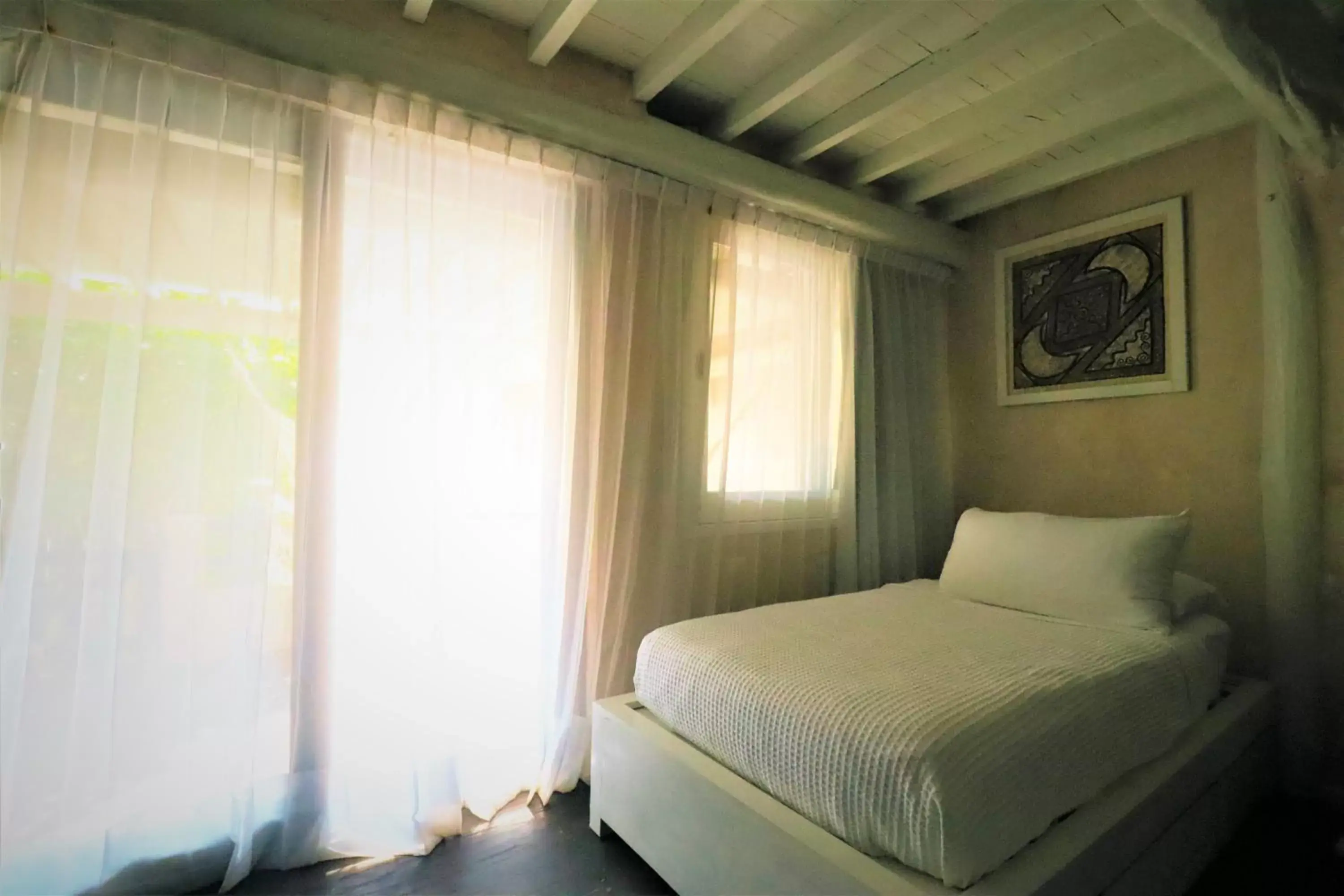 Bedroom, Bed in Villa Las Estrellas Tulum - located at the party zone