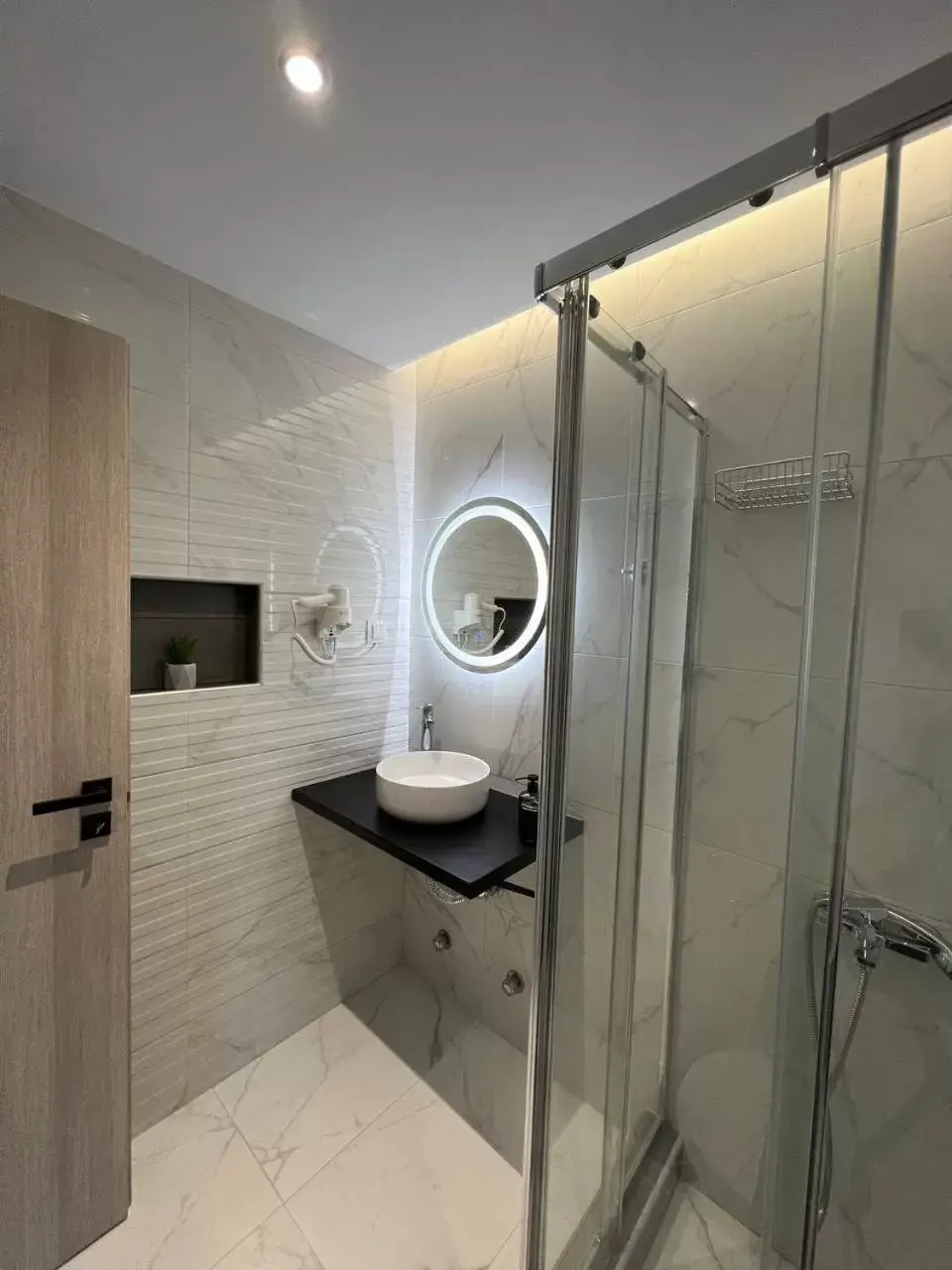 Shower, Bathroom in Elefsinian Mysteries Apartments