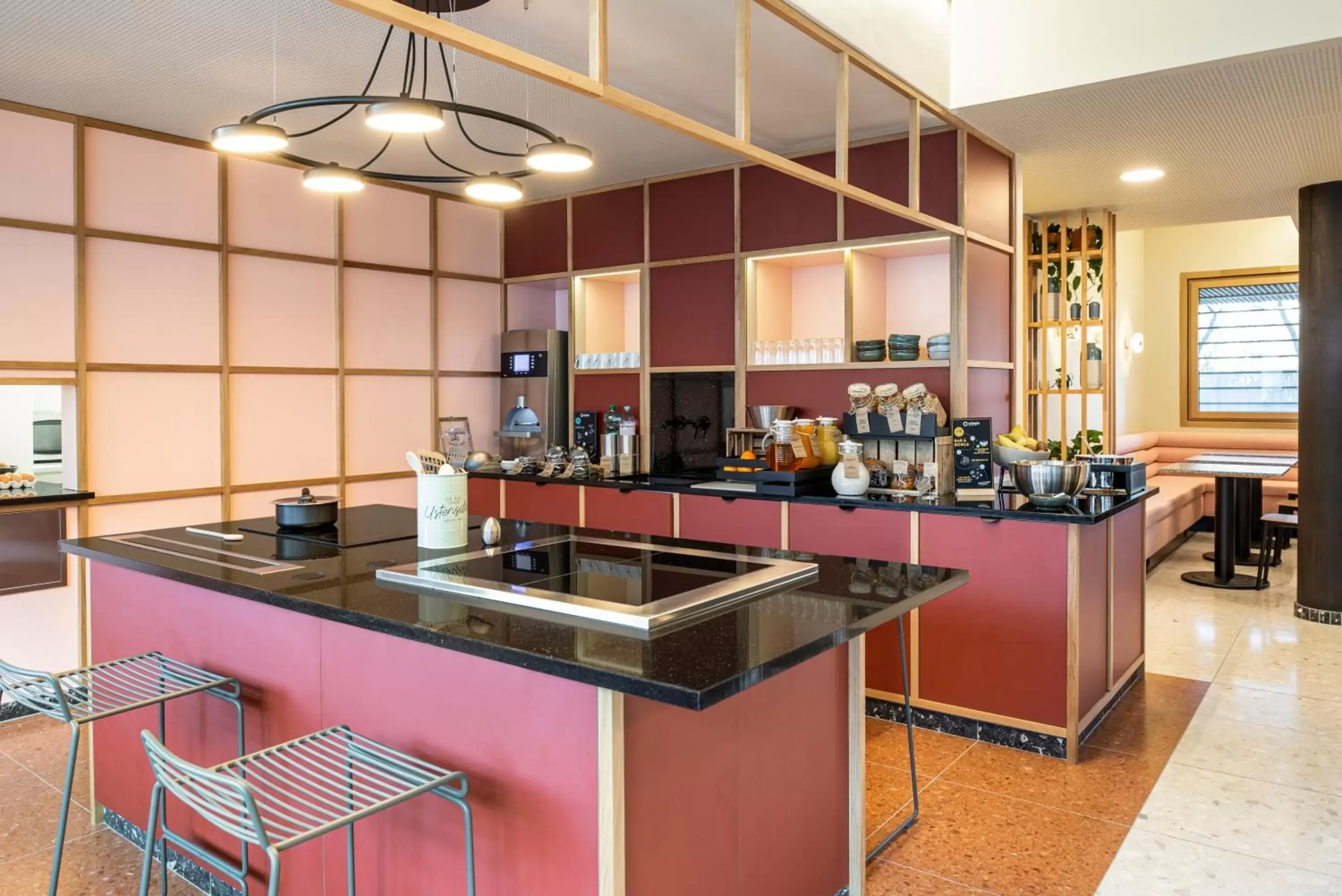 Communal kitchen, Kitchen/Kitchenette in Aparthotel Adagio Paris Nation