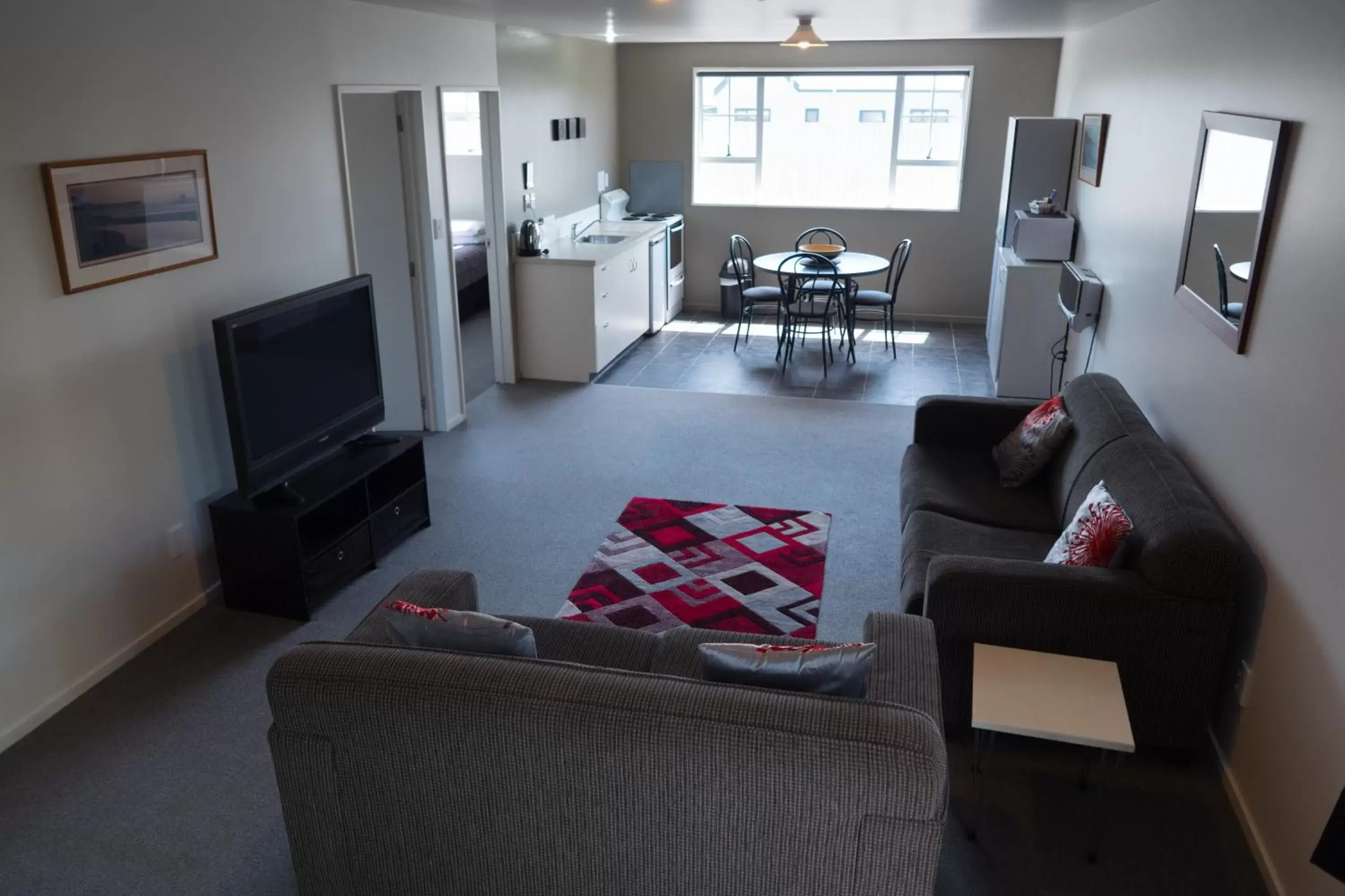 Living room, Seating Area in Fitzherbert Court Motel