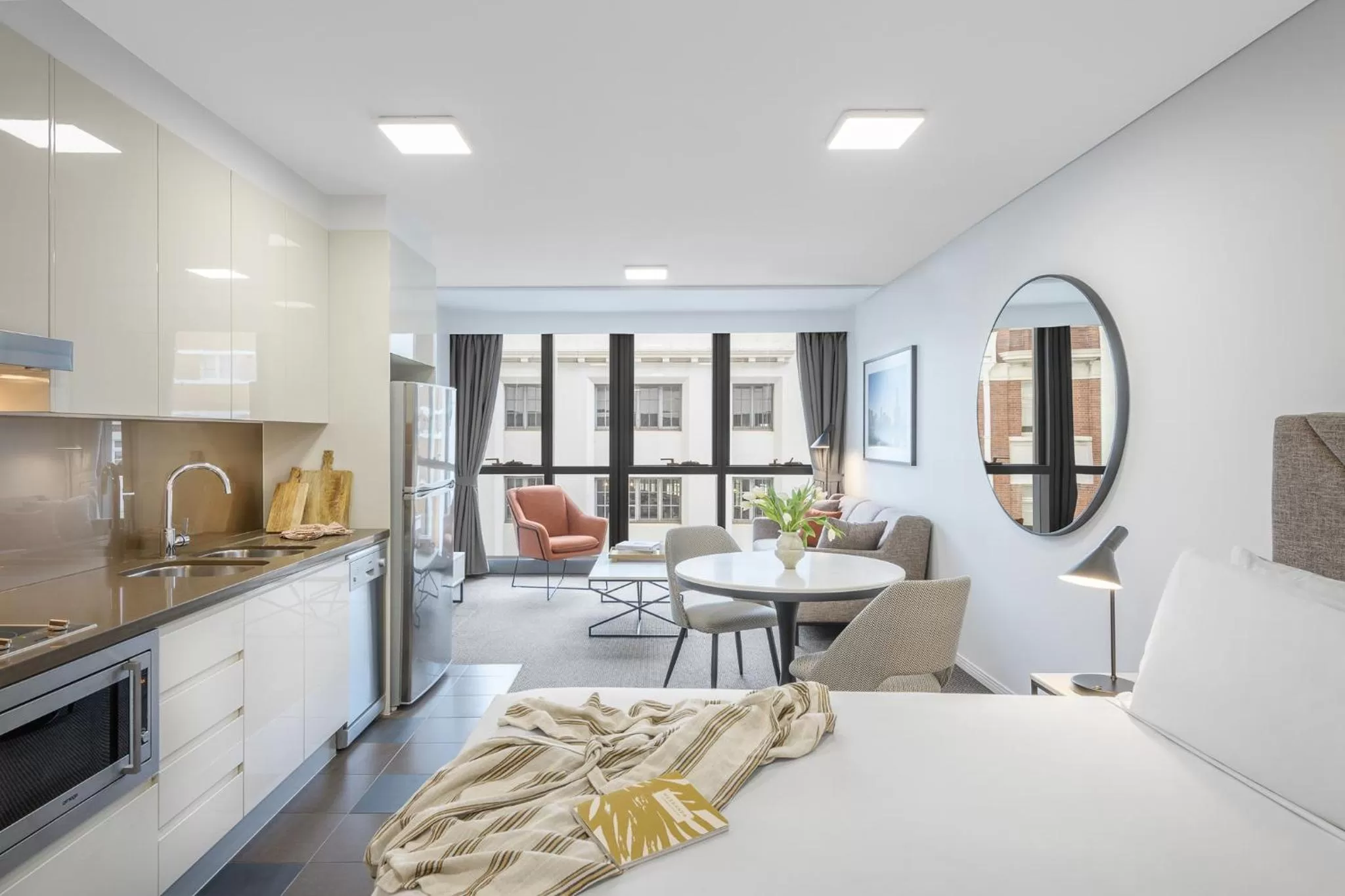 Bed in Meriton Suites Adelaide Street, Brisbane