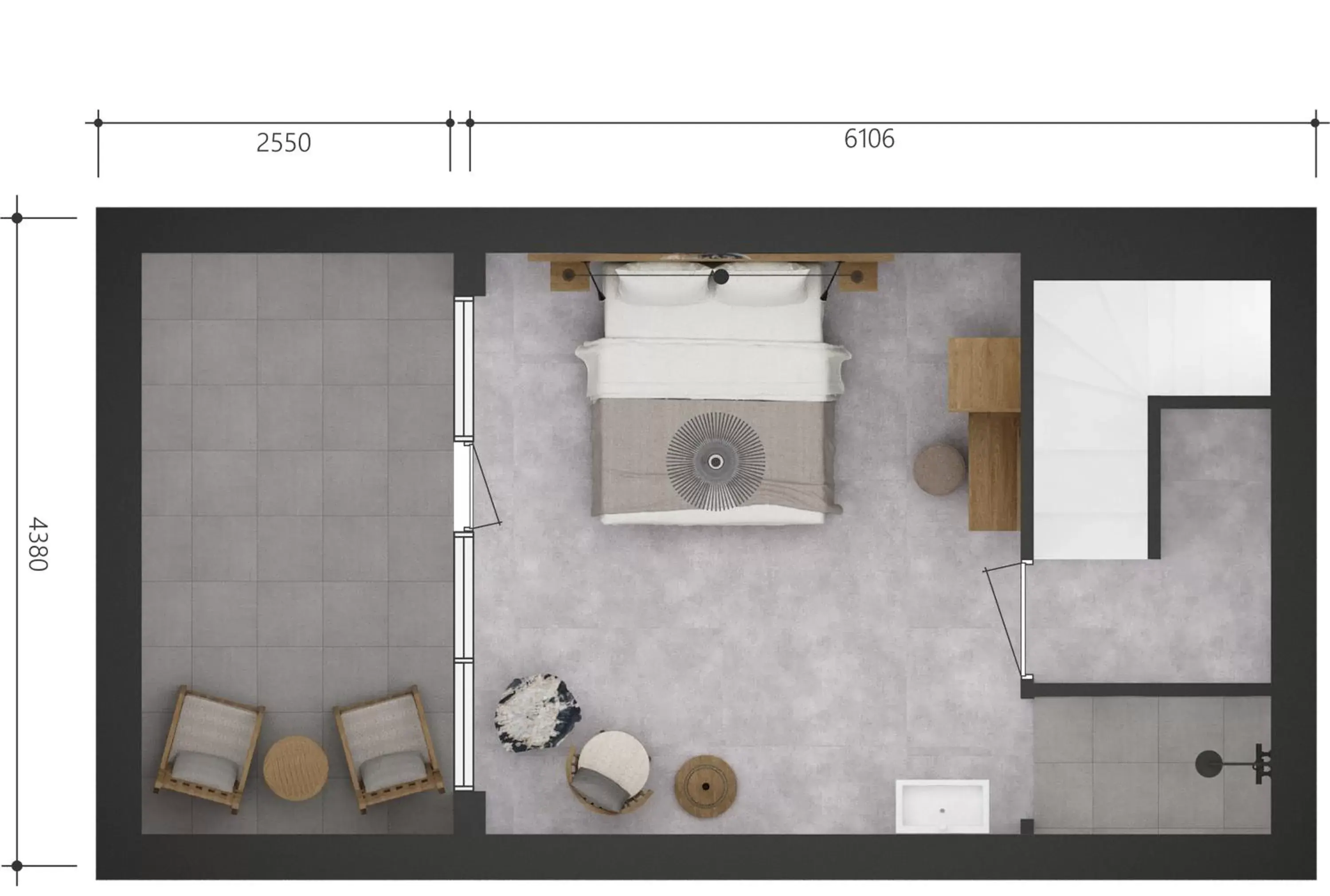 Floor Plan in Parc Maasresidence Thorn Hotel Rooms and Apartments