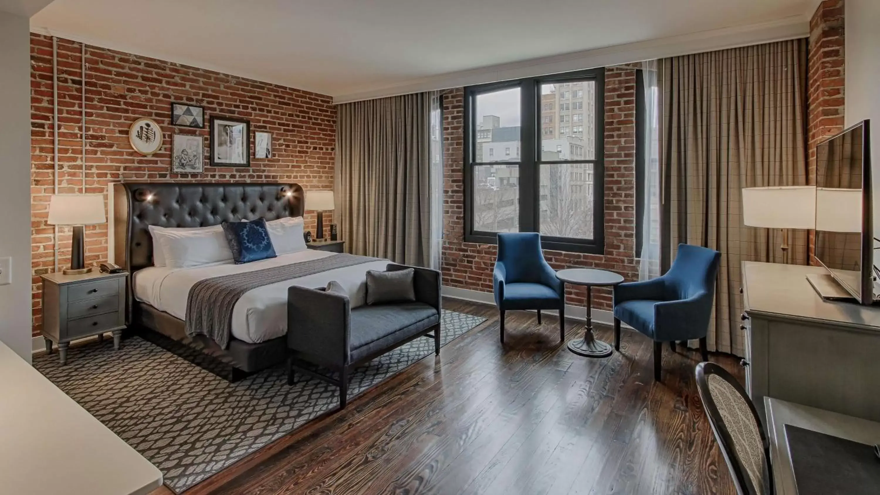 Bedroom in Foundry Hotel Asheville, Curio Collection By Hilton