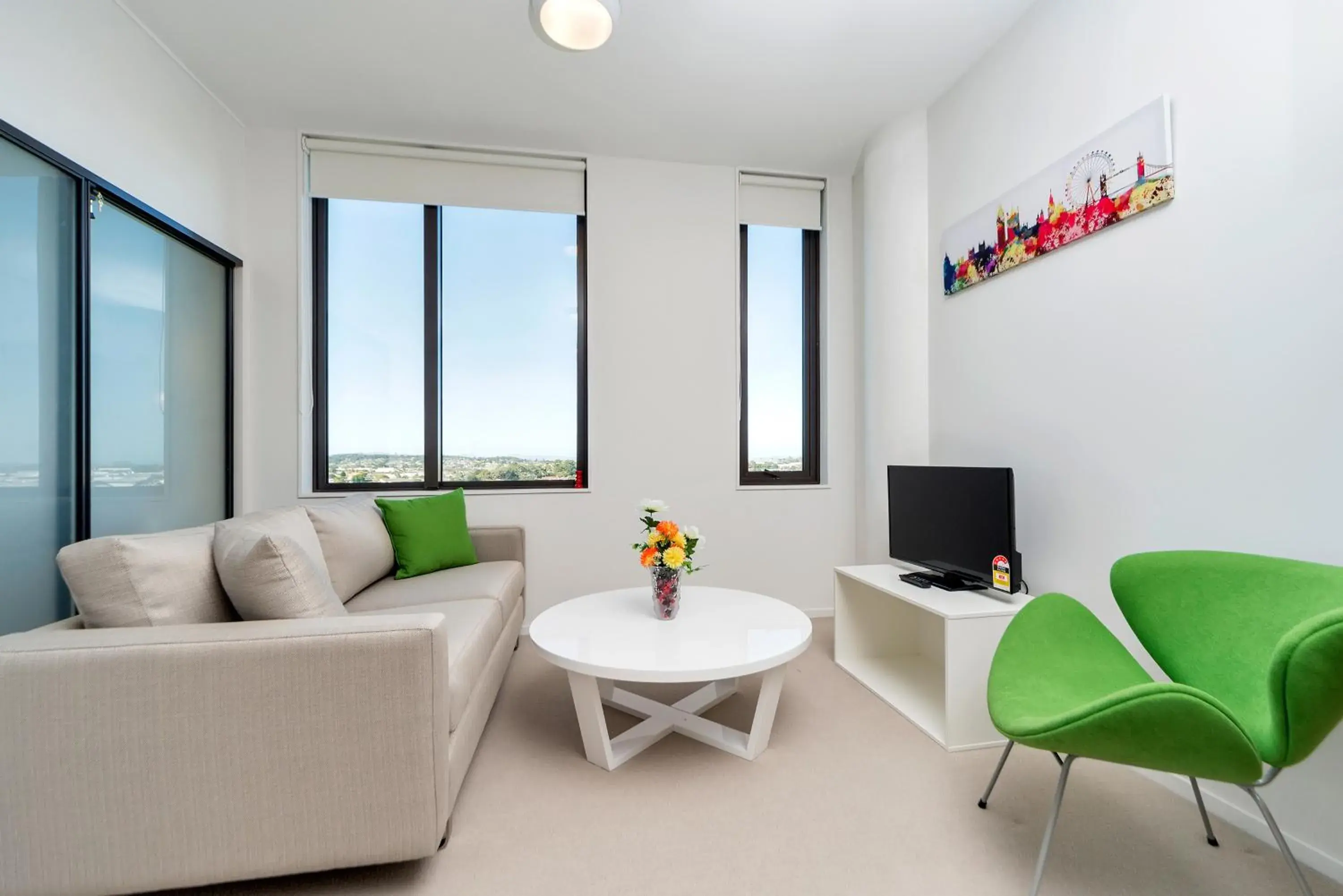 Living room, Seating Area in MCentral Apartments Manukau