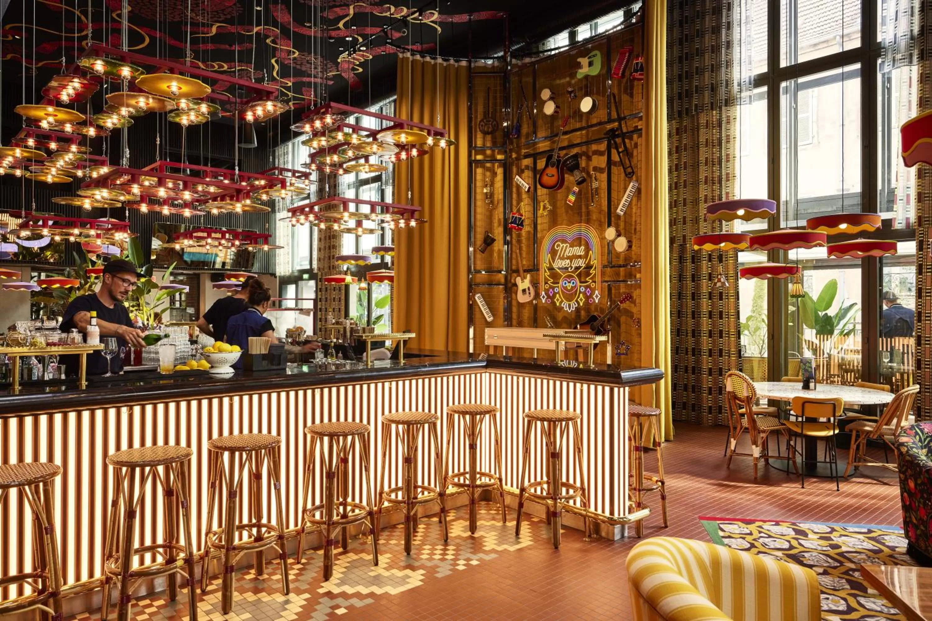 Lounge or bar in Mama Shelter Dijon