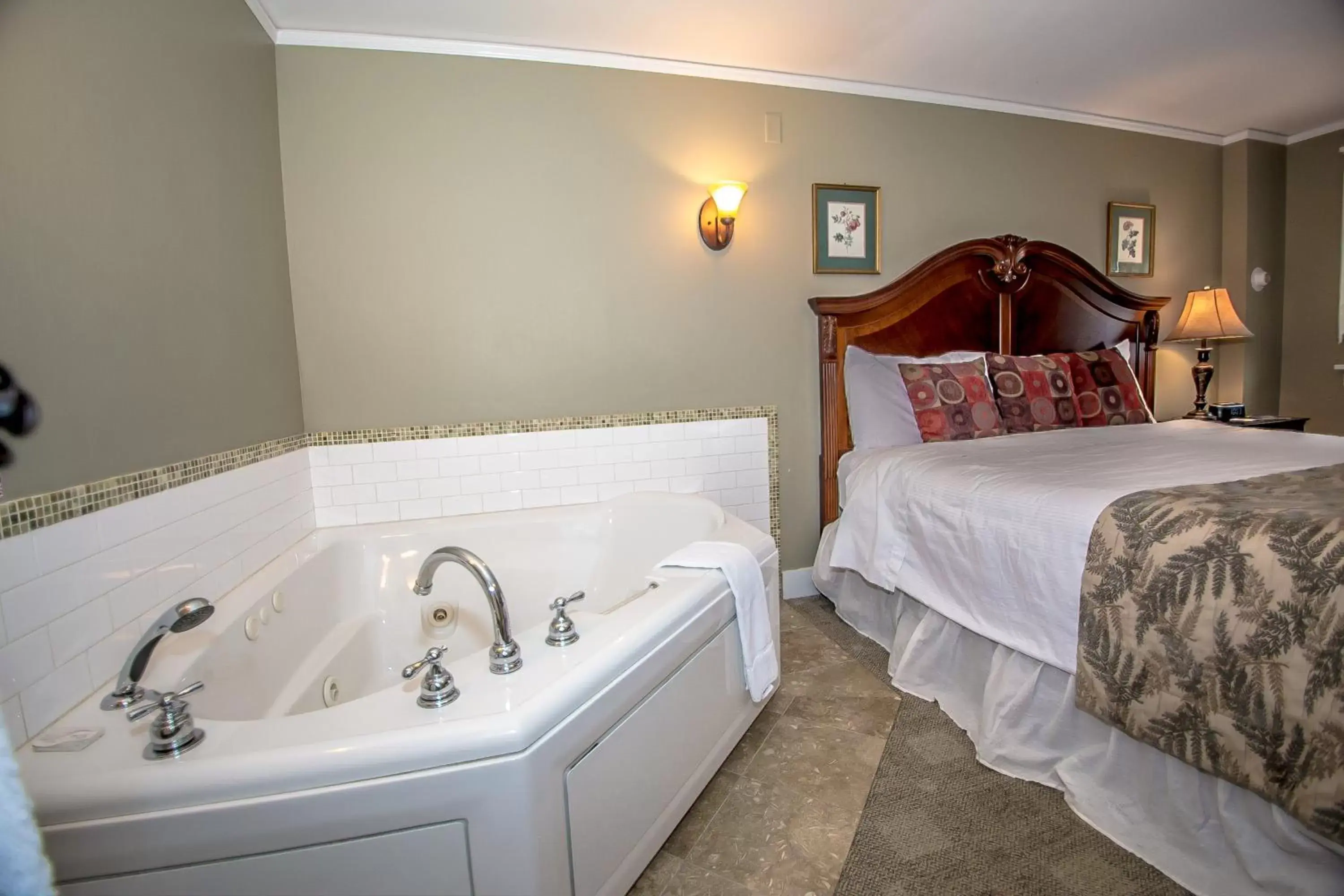 Bedroom in Cranmore Inn and Suites, a North Conway boutique hotel