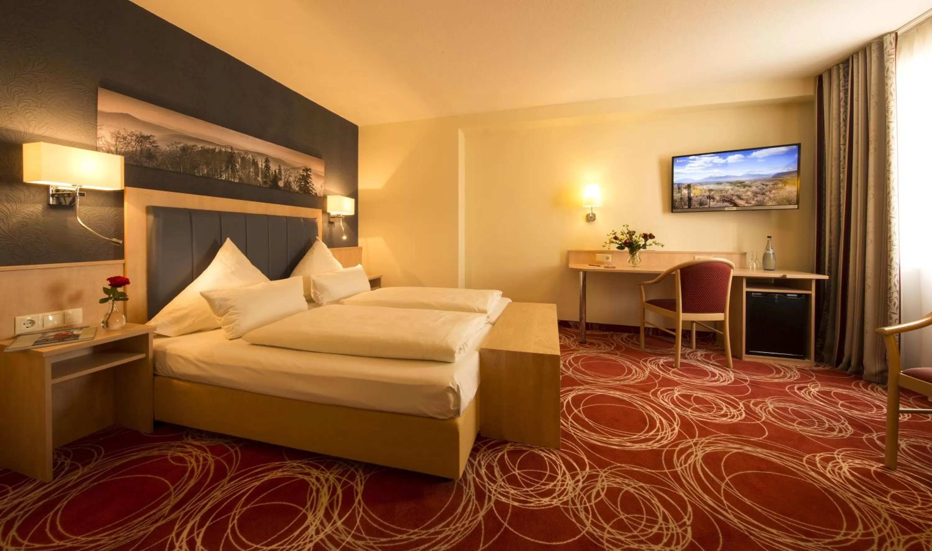 Photo of the whole room, Bed in Hotel Löwengarten