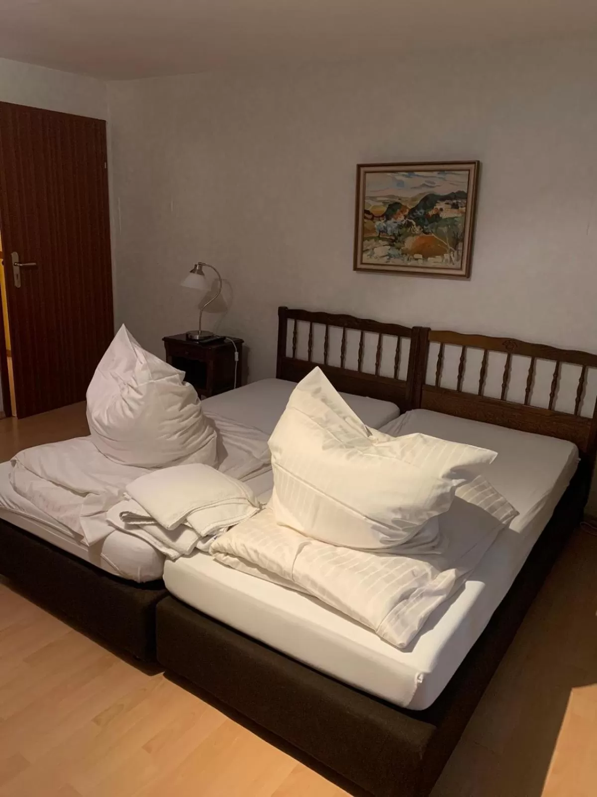 Photo of the whole room, Bed in Hotel Restaurant El Greco bei der Taffingsmühle