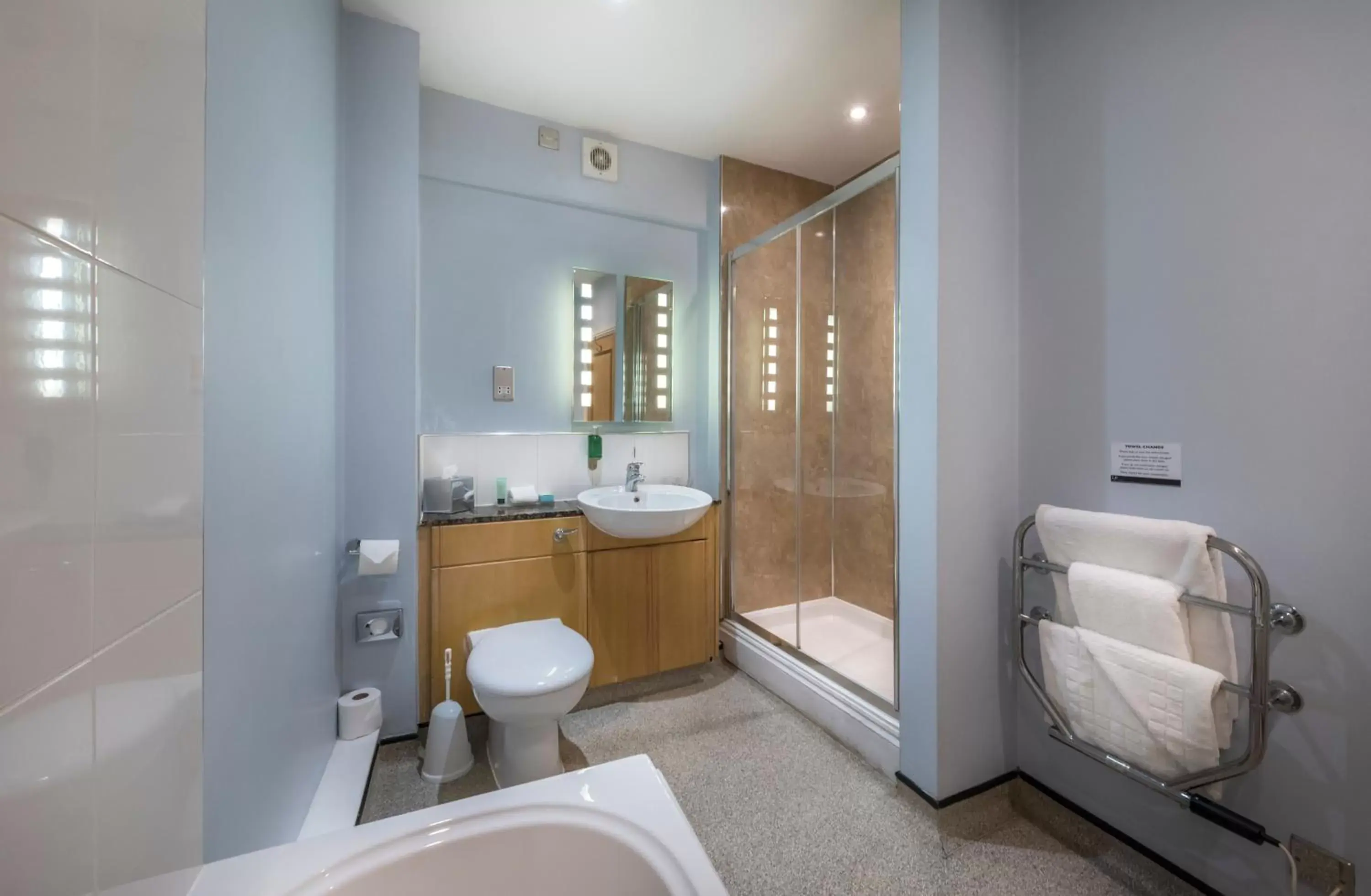 Shower, Bathroom in The Swan Hotel, Stafford, Staffordshire