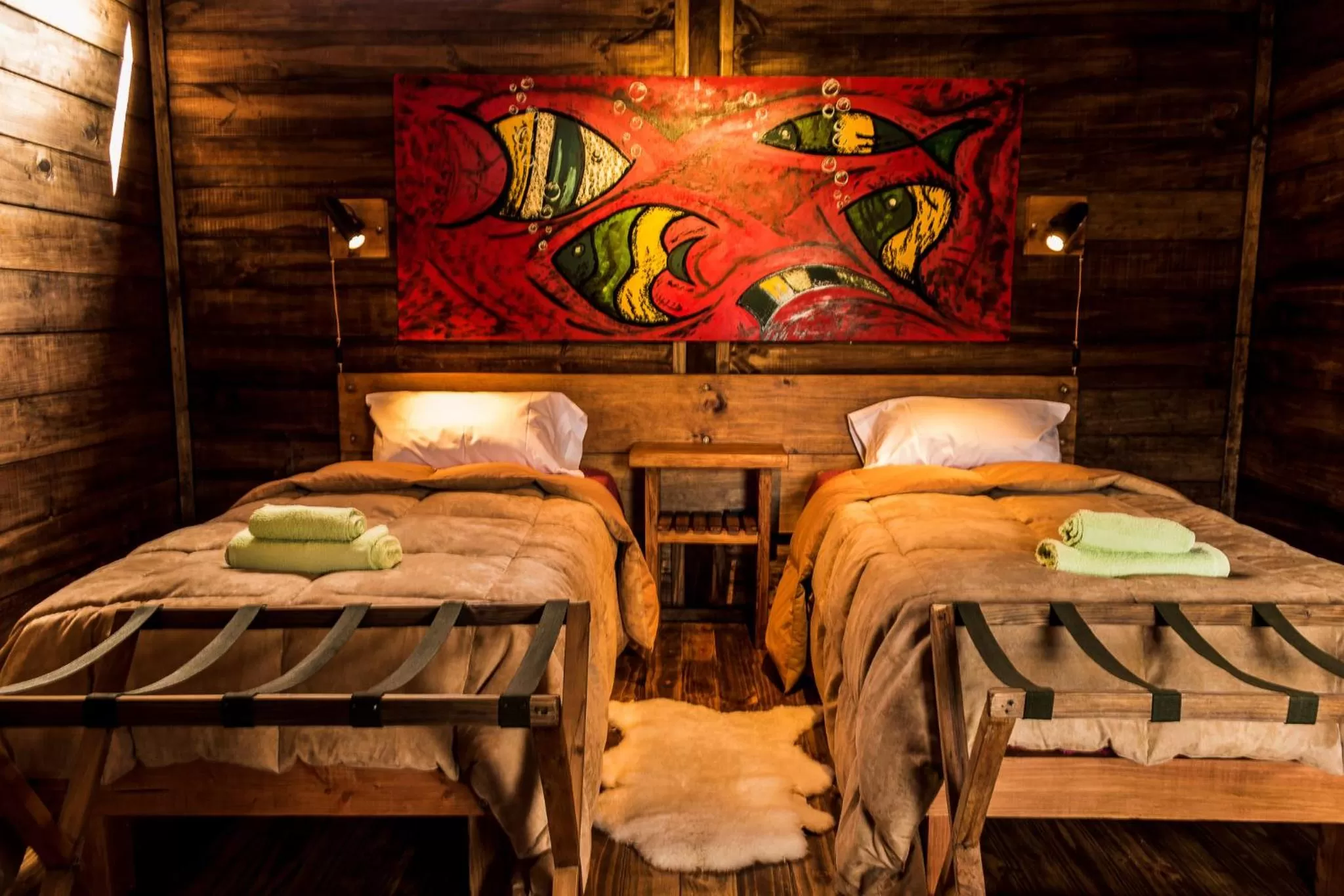 Bed in Las Pitras Lodge