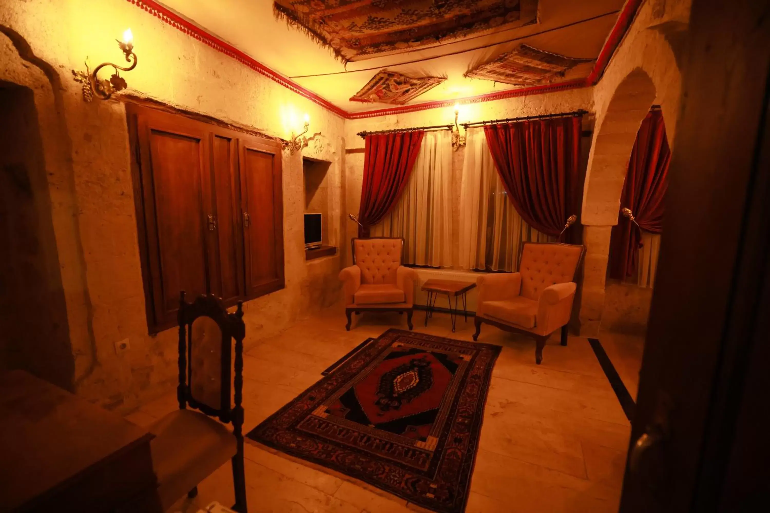 Living room in Cappadocia Nar Cave House & Swimming Pool Living room in Cappadocia Nar Cave House & Swimming Pool