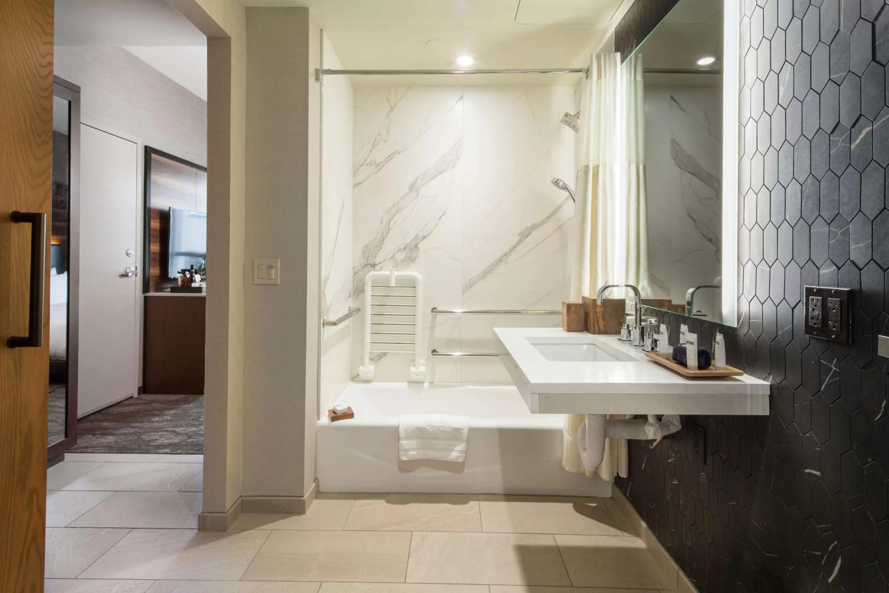 Bathroom in The Porter Portland, Curio Collection By Hilton