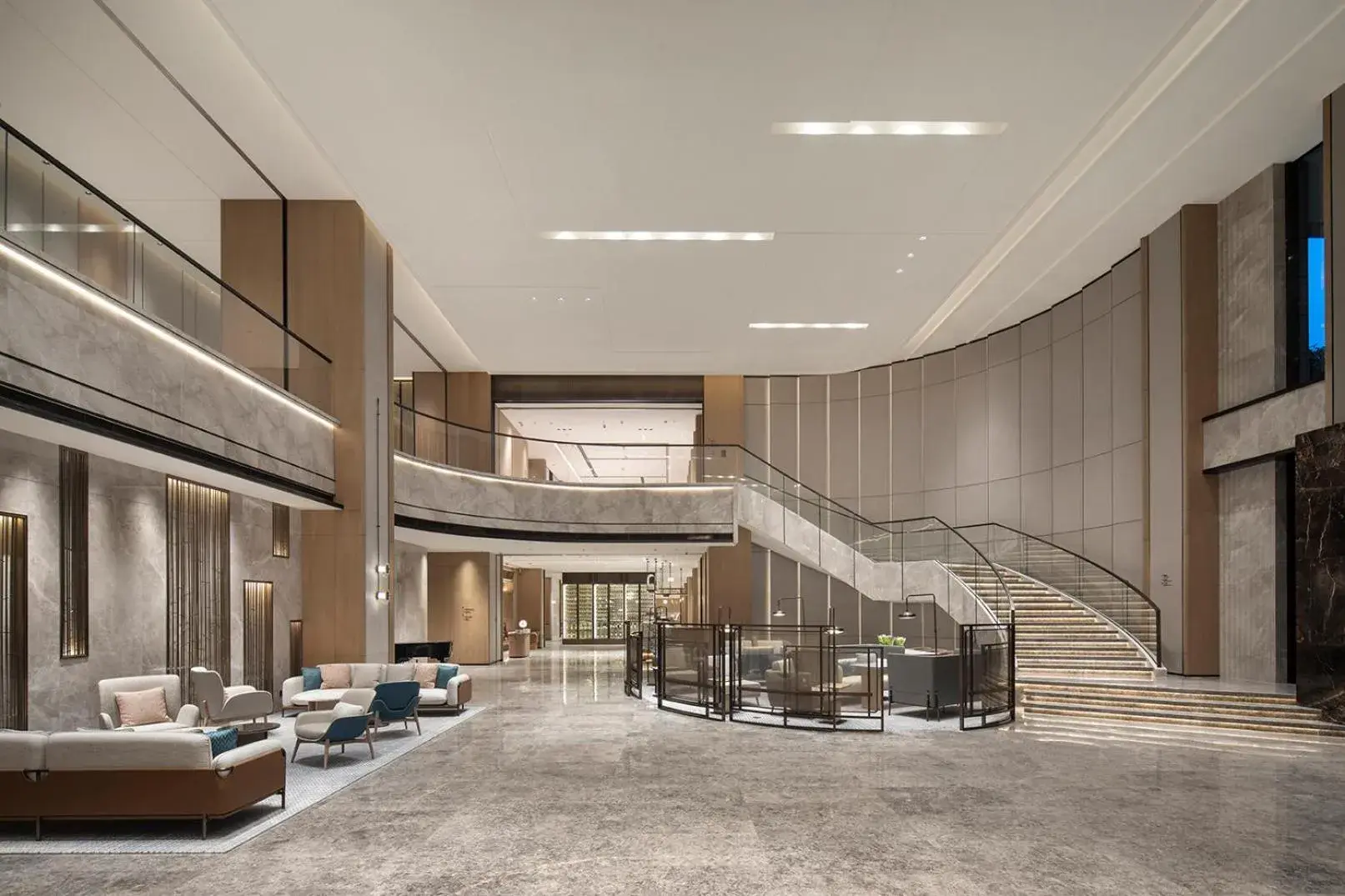 Lobby or reception in Crowne Plaza Shanghai Jinxiu by IHG Lobby or reception in Crowne Plaza Shanghai Jinxiu by IHG