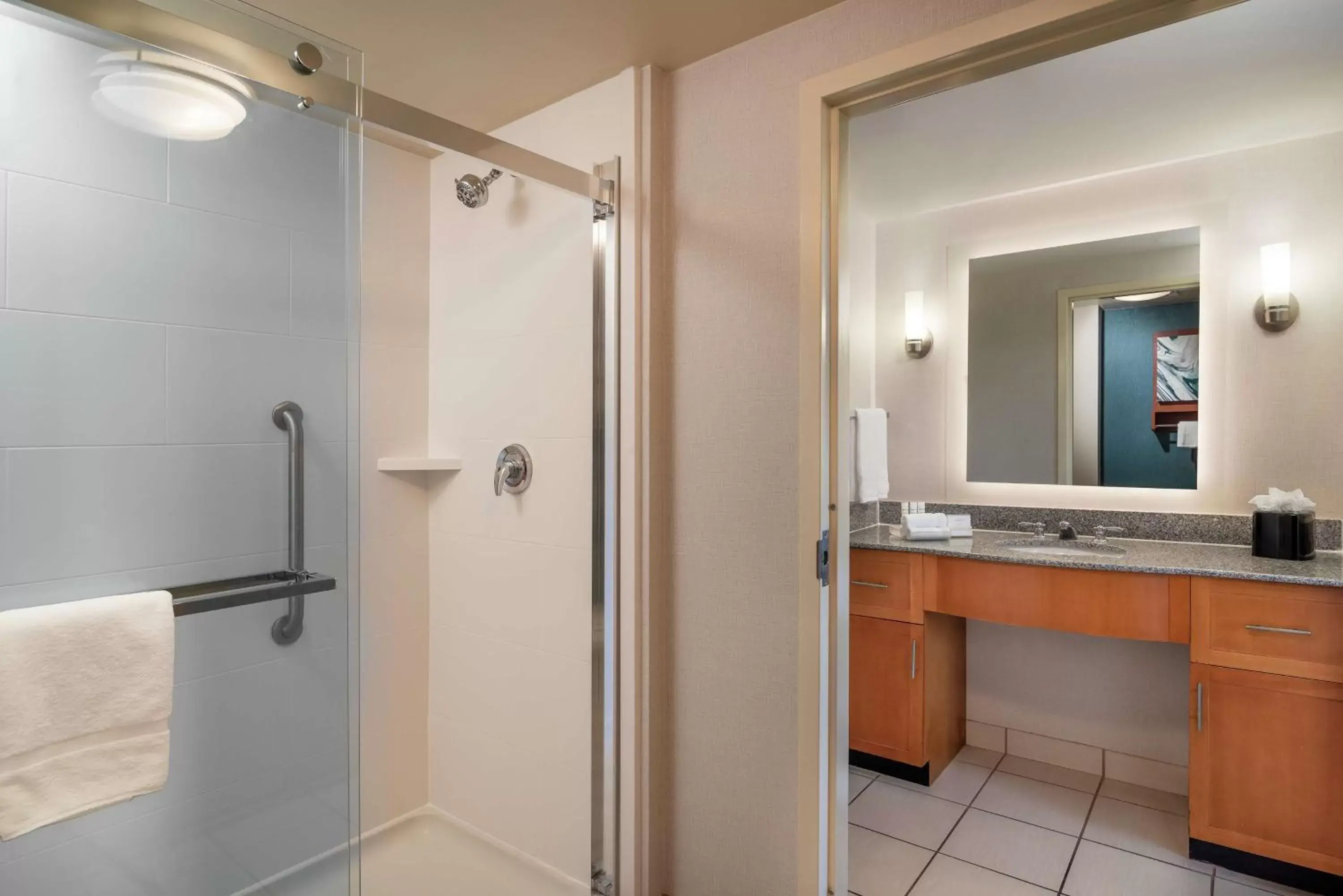 Bathroom in Homewood Suites by Hilton Virginia Beach