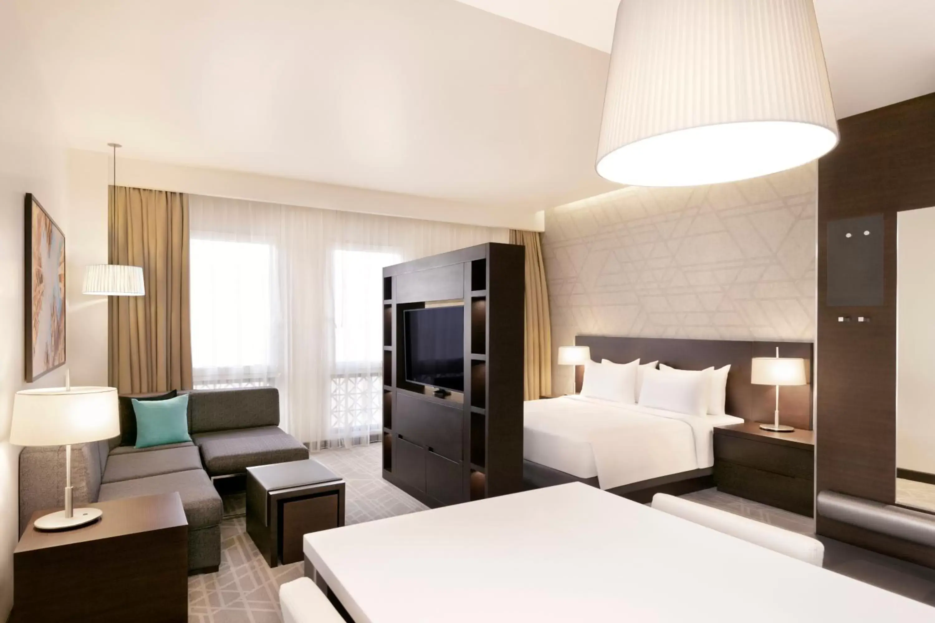 Communal lounge/ TV room, Seating Area in Hyatt Place Dubai Wasl District Residences