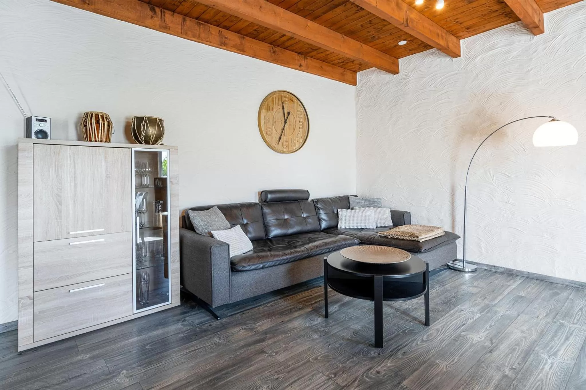 Living room in Villa Moorstern am Badesee Tannenhausen