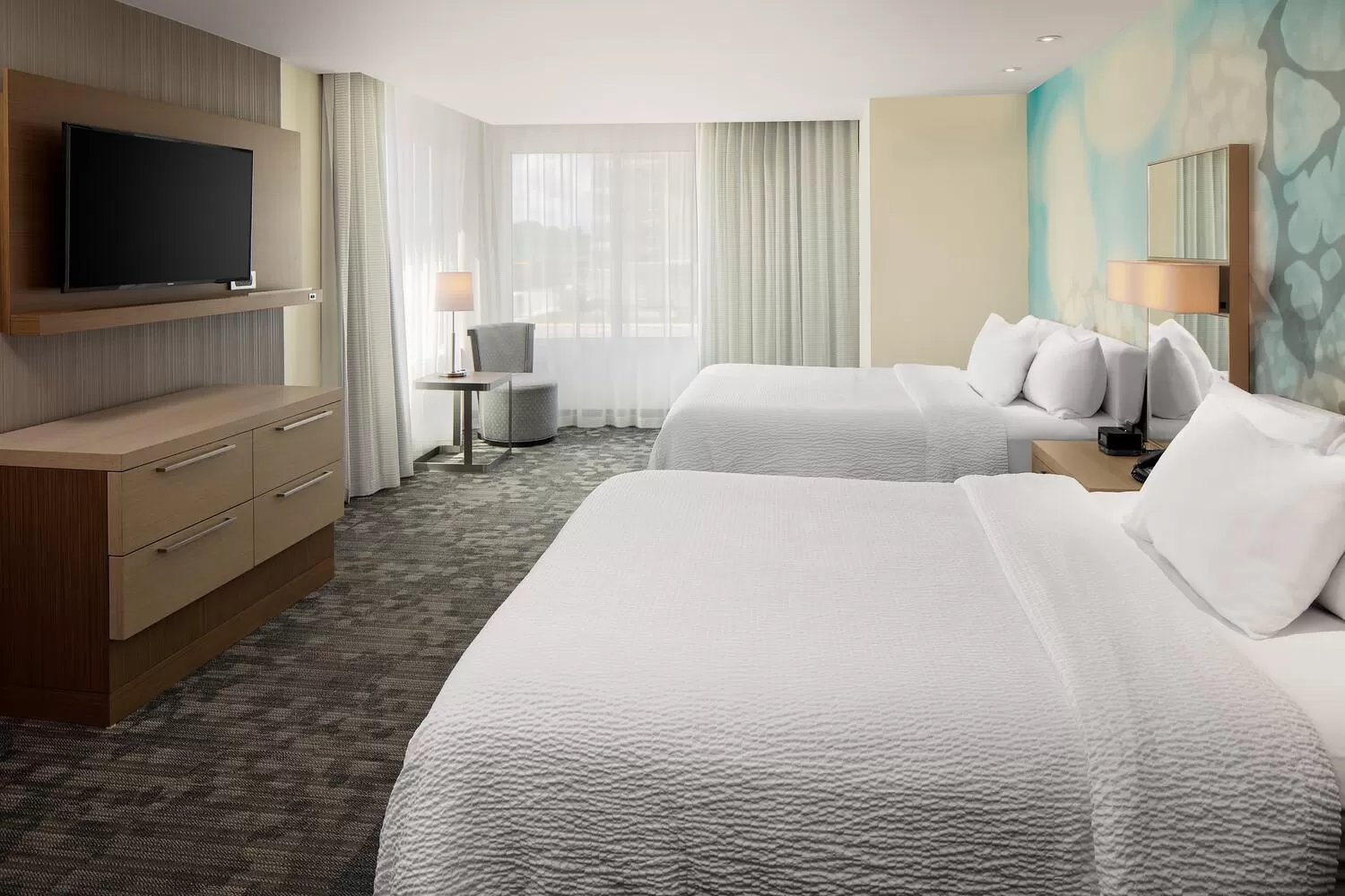 Bedroom, Bed in Courtyard by Marriott Detroit Farmington