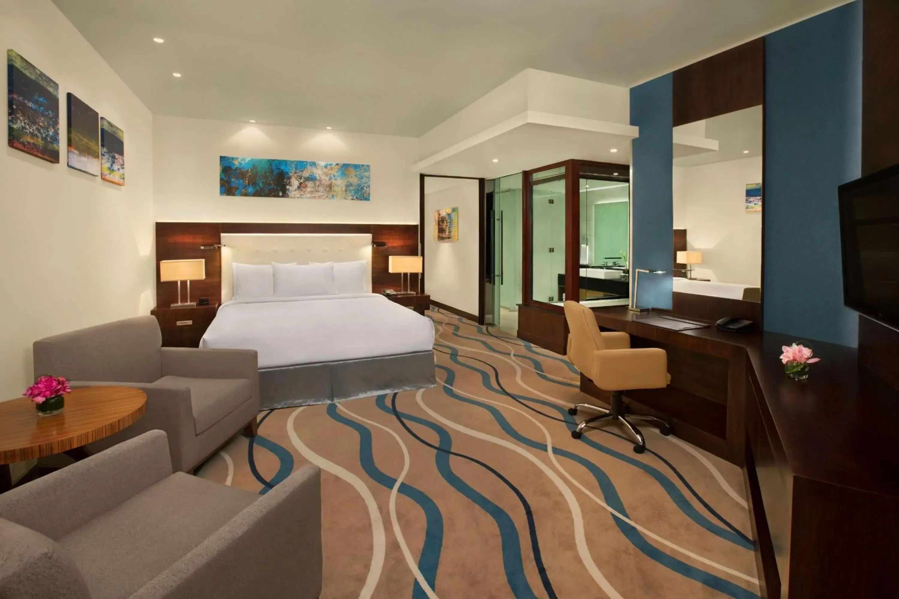 Bed in DoubleTree by Hilton Hotel and Residences Dubai – Al Barsha
