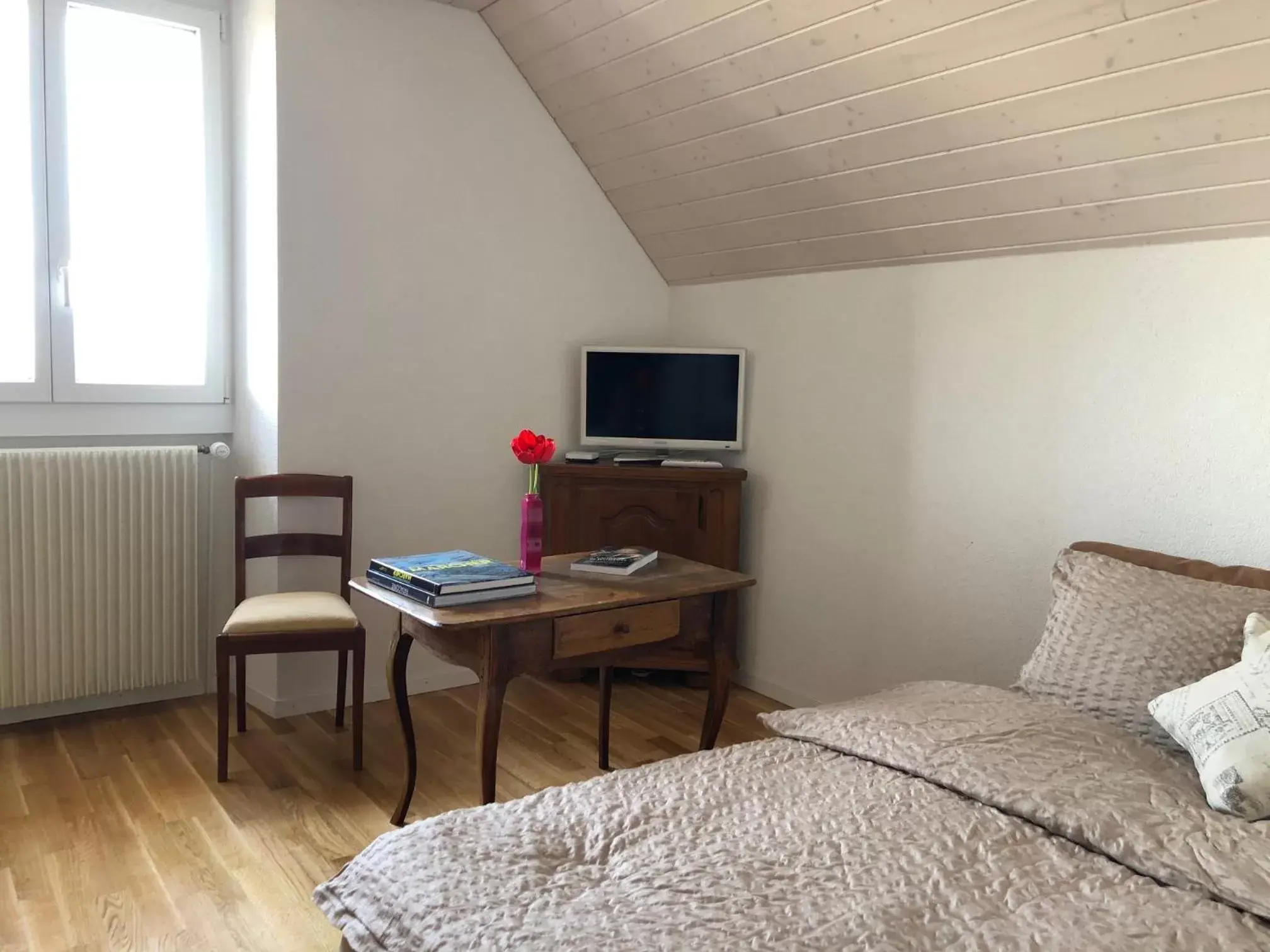 Living room, Bed in La Maison des Copains