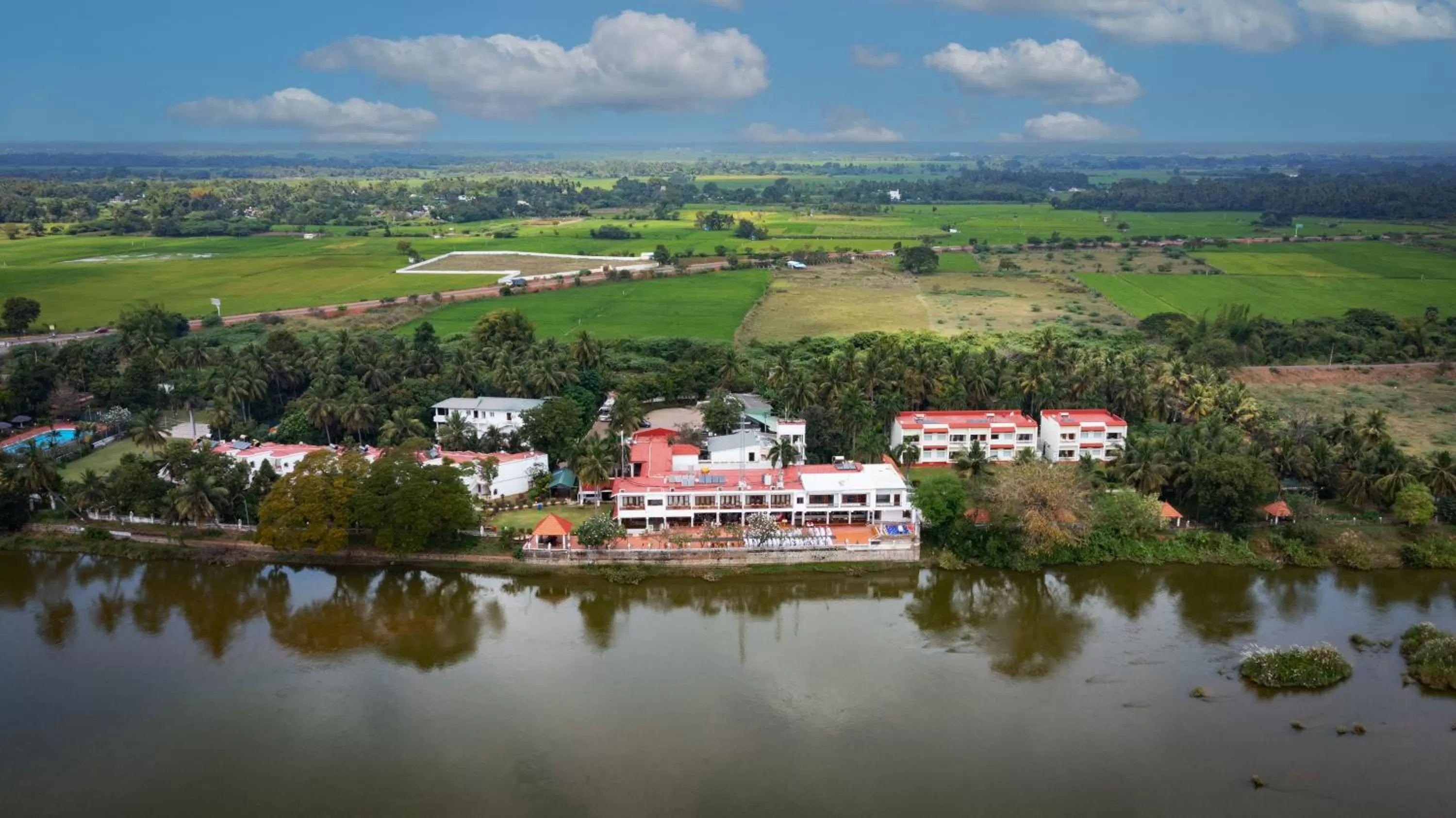 Property building, Bird's-eye View in GReaT Trails Riverview Thanjavur By GRT Hotels