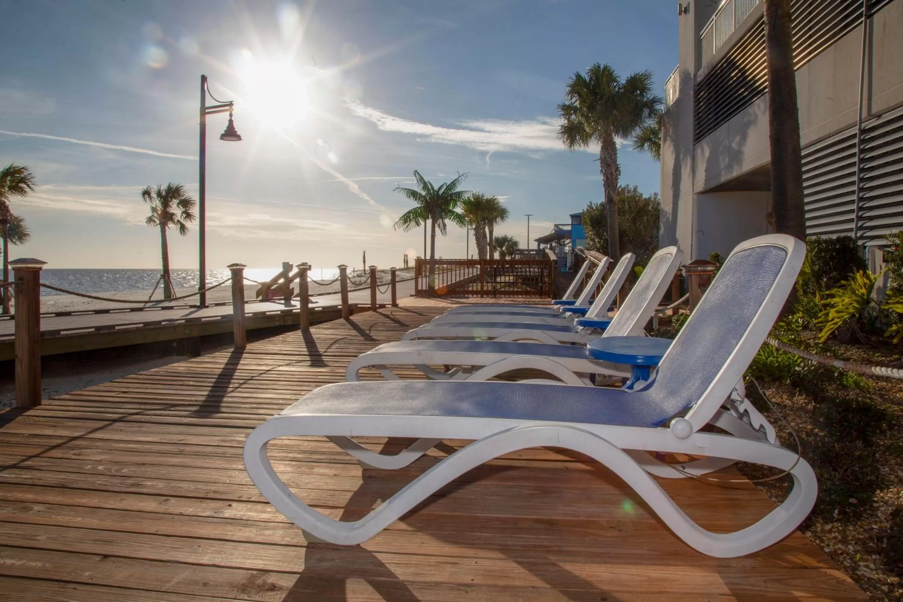 sunbed in South Beach Biloxi Hotel & Suites