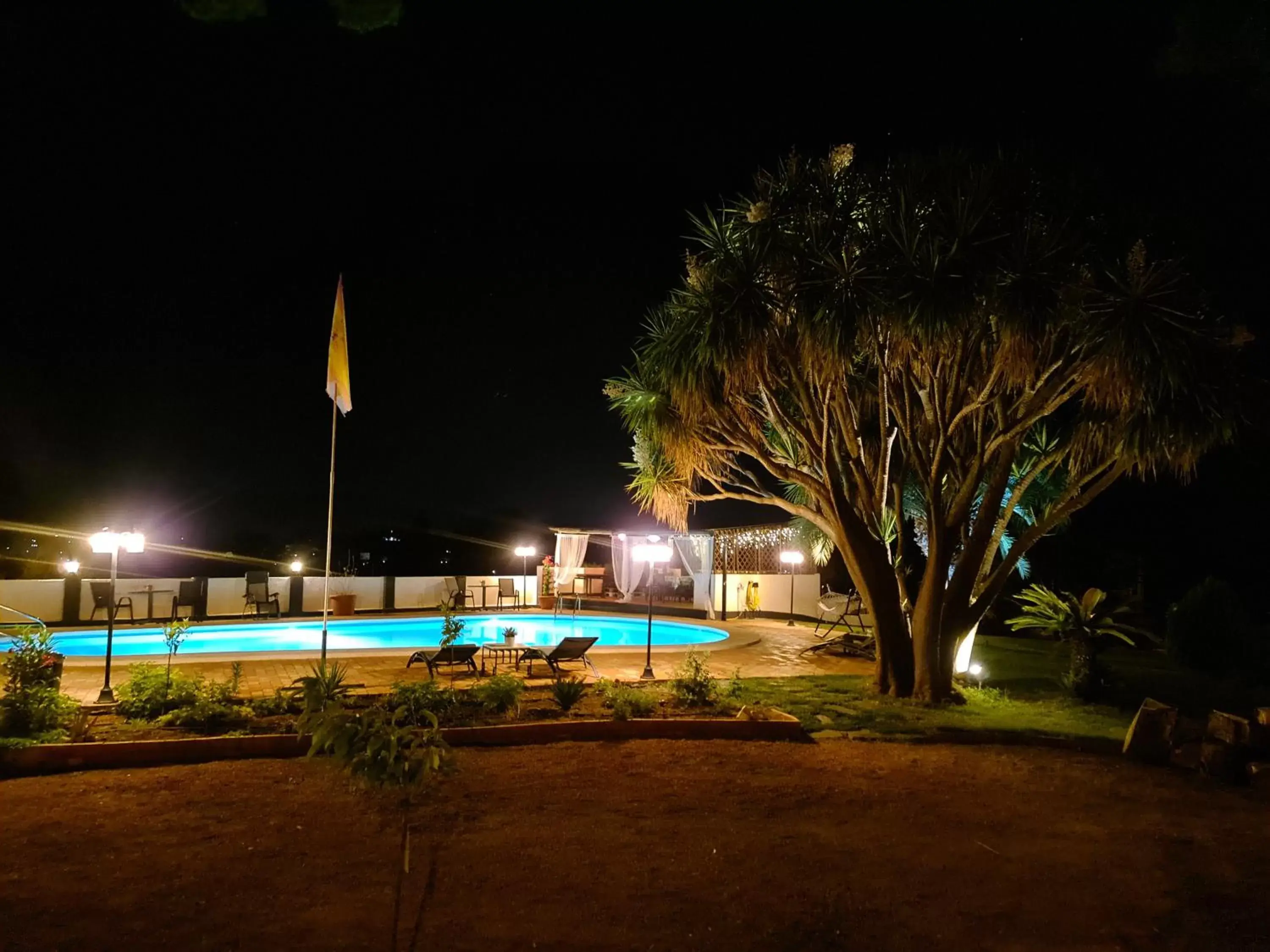 Night, Swimming Pool in Finca la Yuca