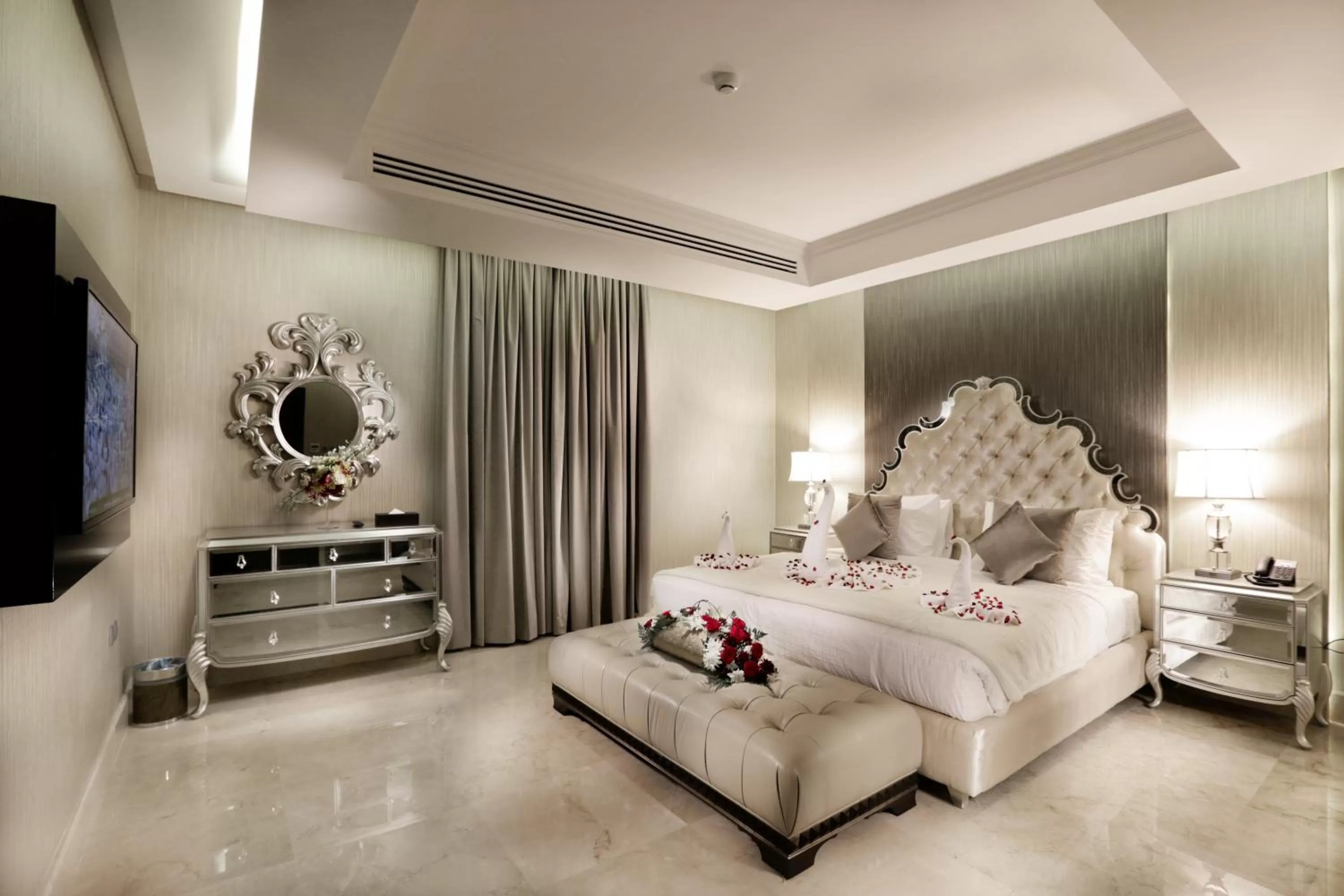 Bedroom, Bed in Aswar Cortoba Serviced Apartments Riyadh