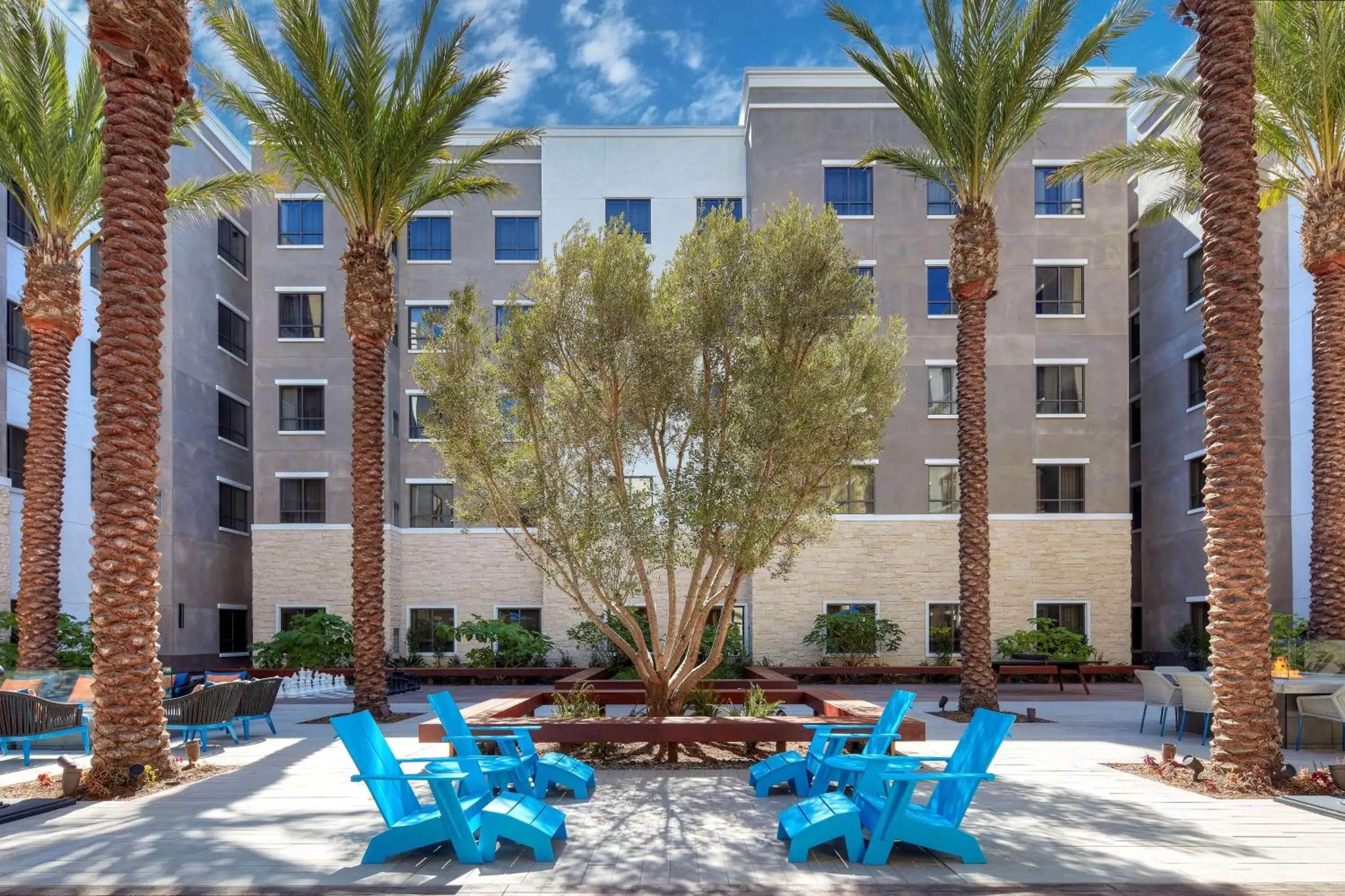 Patio, Property Building in Homewood Suites by Hilton San Diego Hotel Circle/SeaWorld Area