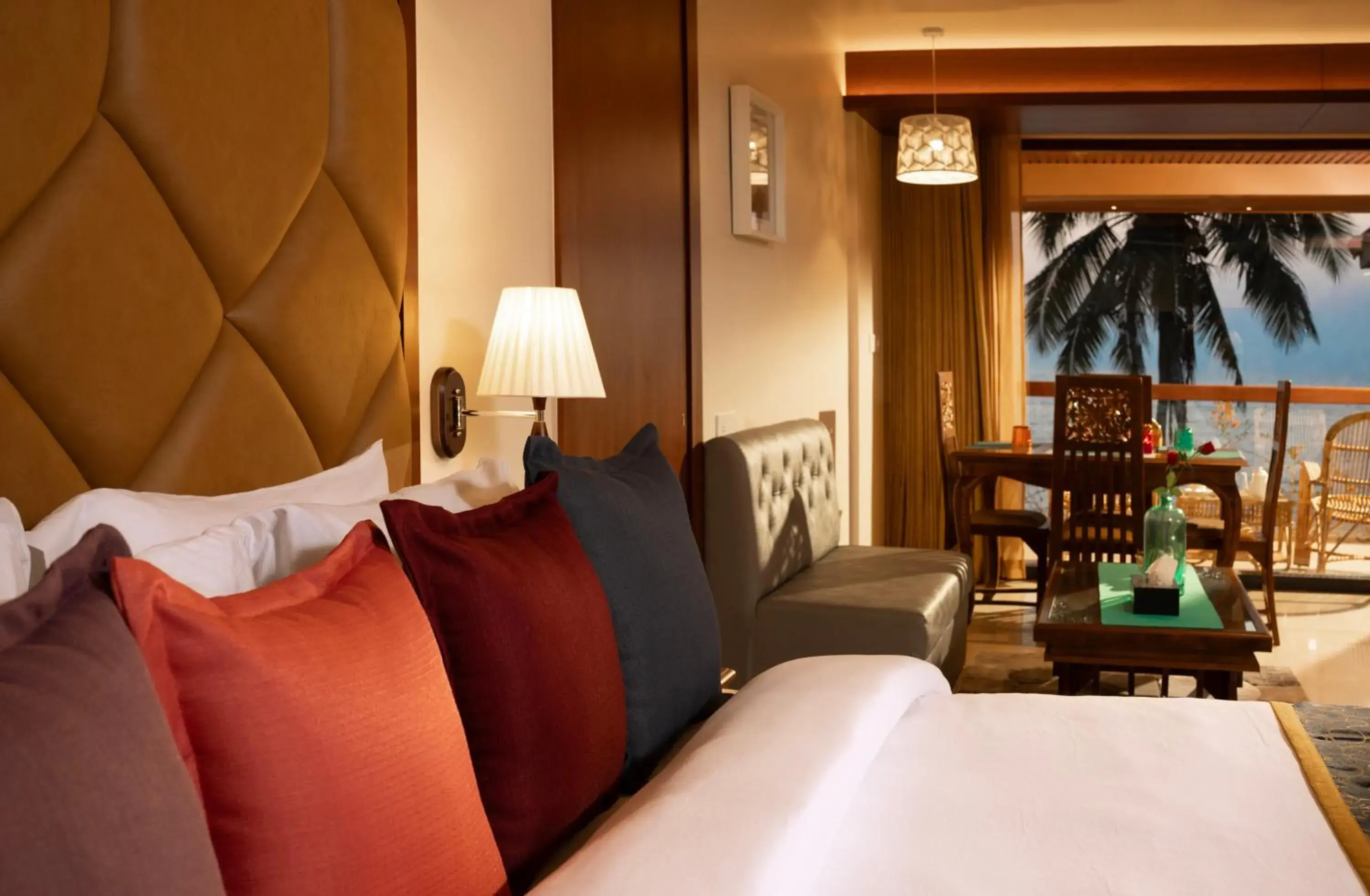 Bedroom, Bed in Uday Samudra Leisure Beach Hotel